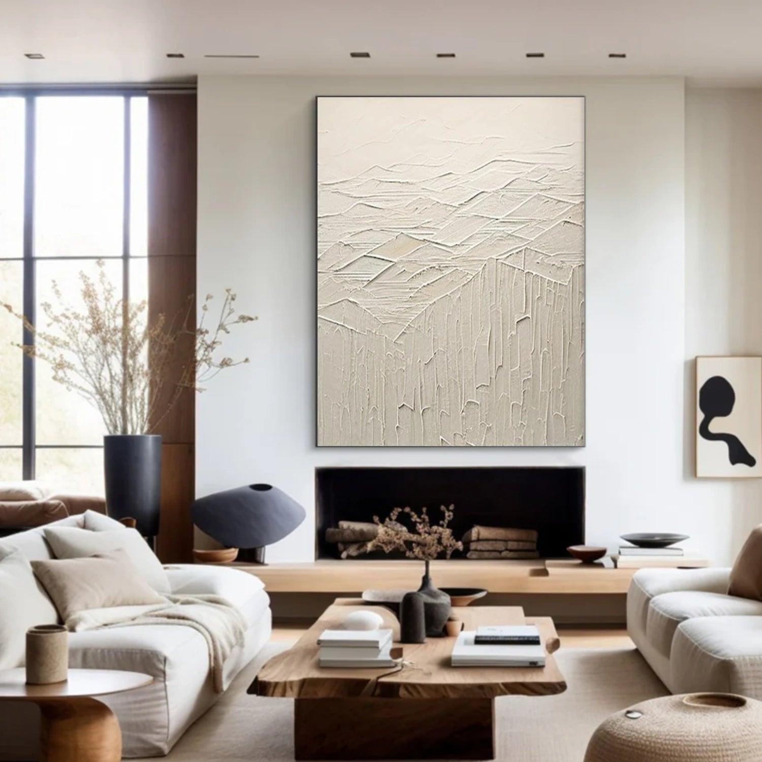 Minimalist Mountain Textured Canvas Art #MM331