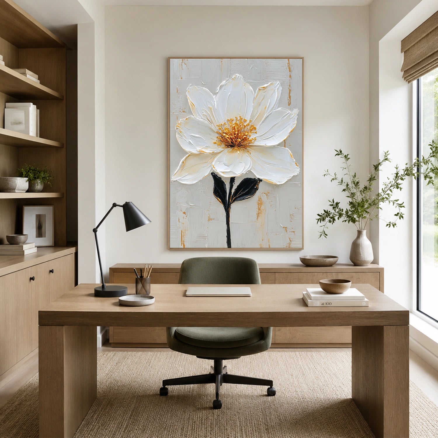 Flower & Tree Abstract Textured Wall Art #ML259