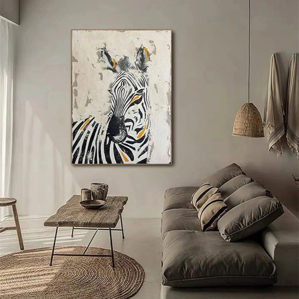 White Horse Abstract Animal Wall Art #AL071