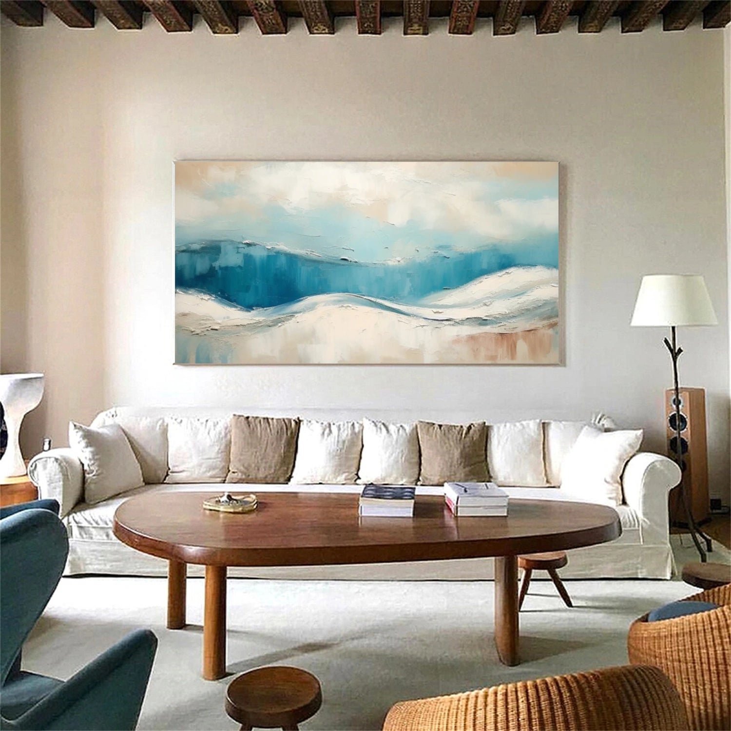 Sea & Sky Abstract Textured Wall Art #MS180