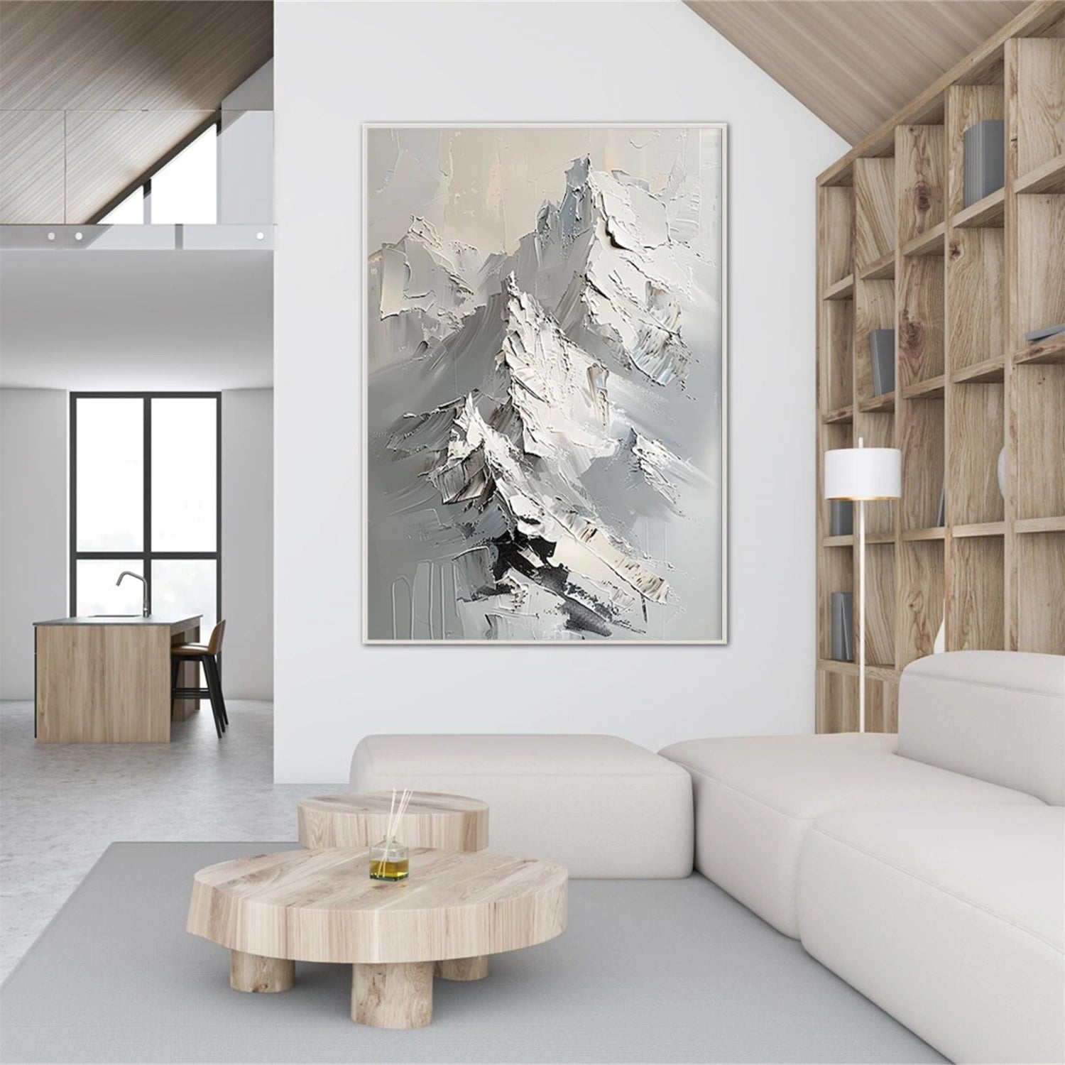 Minimalist Mountain Textured Canvas Art #MM332