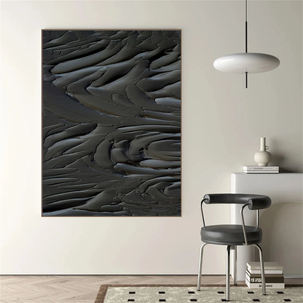 Plaster Textured Minimalistic Balance Painting Wall Decor #MM237