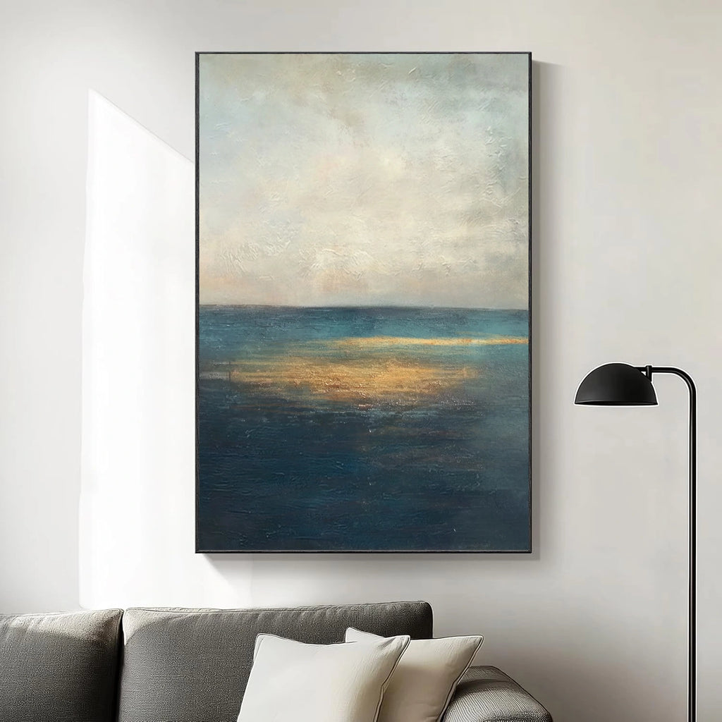 Gold Abstract Canvas Art #WS902
