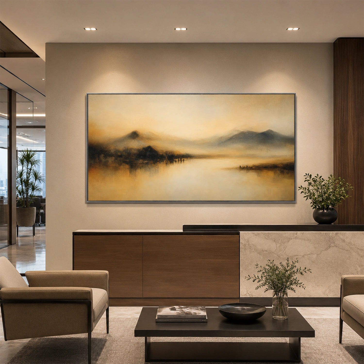 Abstract Mountain Canvas Art #MM411