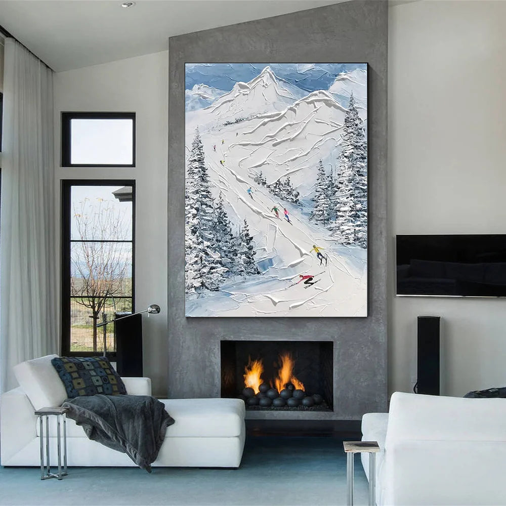 White Sport Art Minimalist Textured Wall Art #SA010