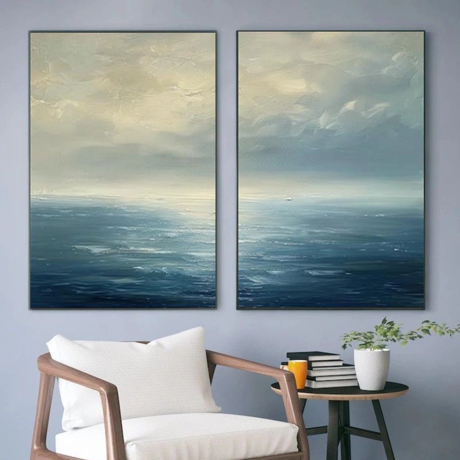 Sea & Sky Abstract Wall Art Set of 2 #MS219