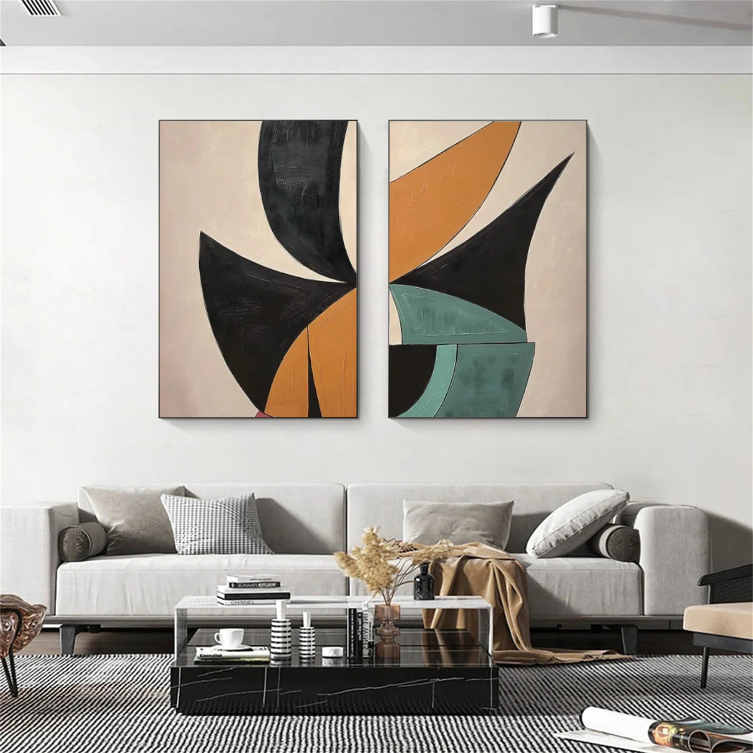 Abstract Canvas Art Set of 2 #WS728
