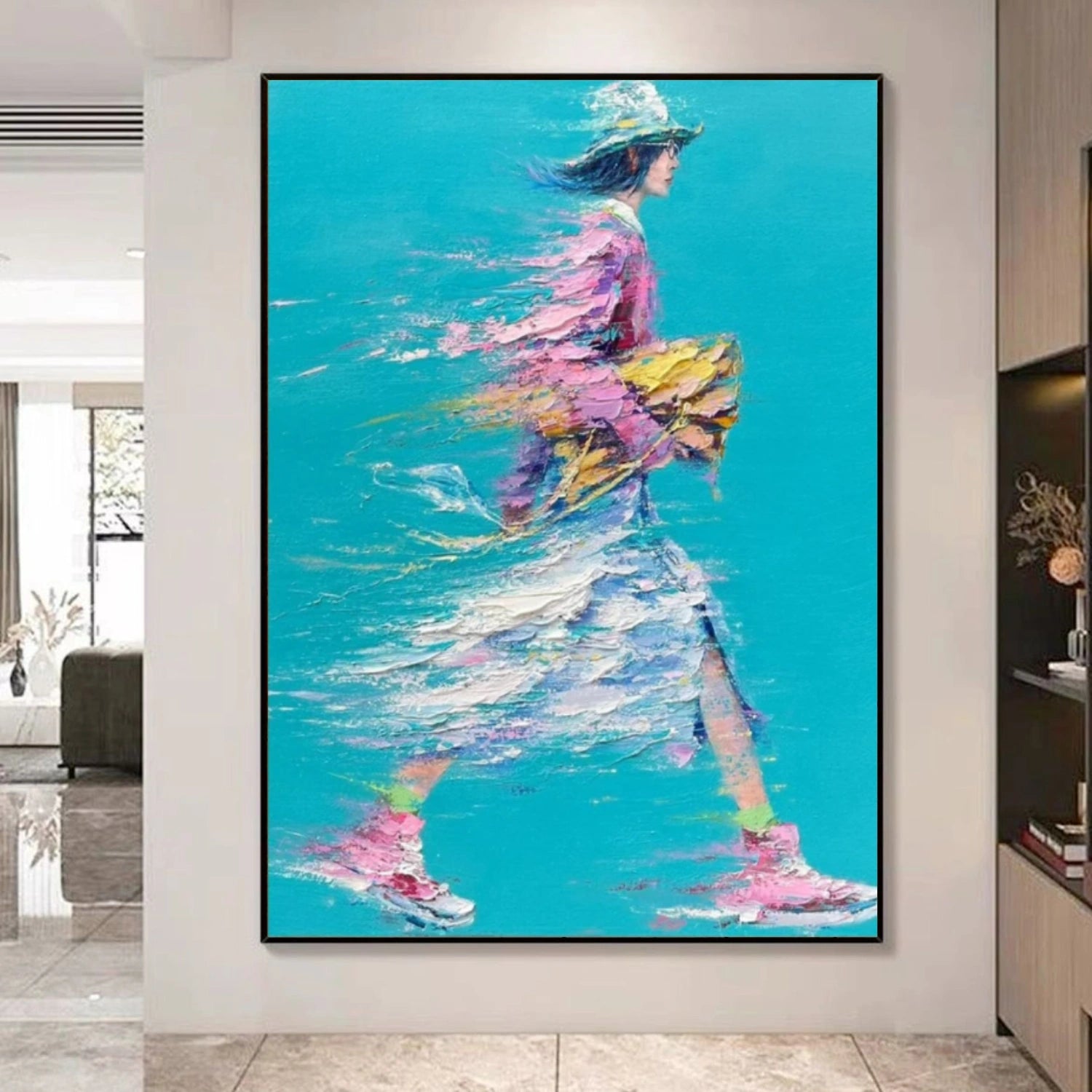 Abstract Portrait Textured Wall Art #AP072