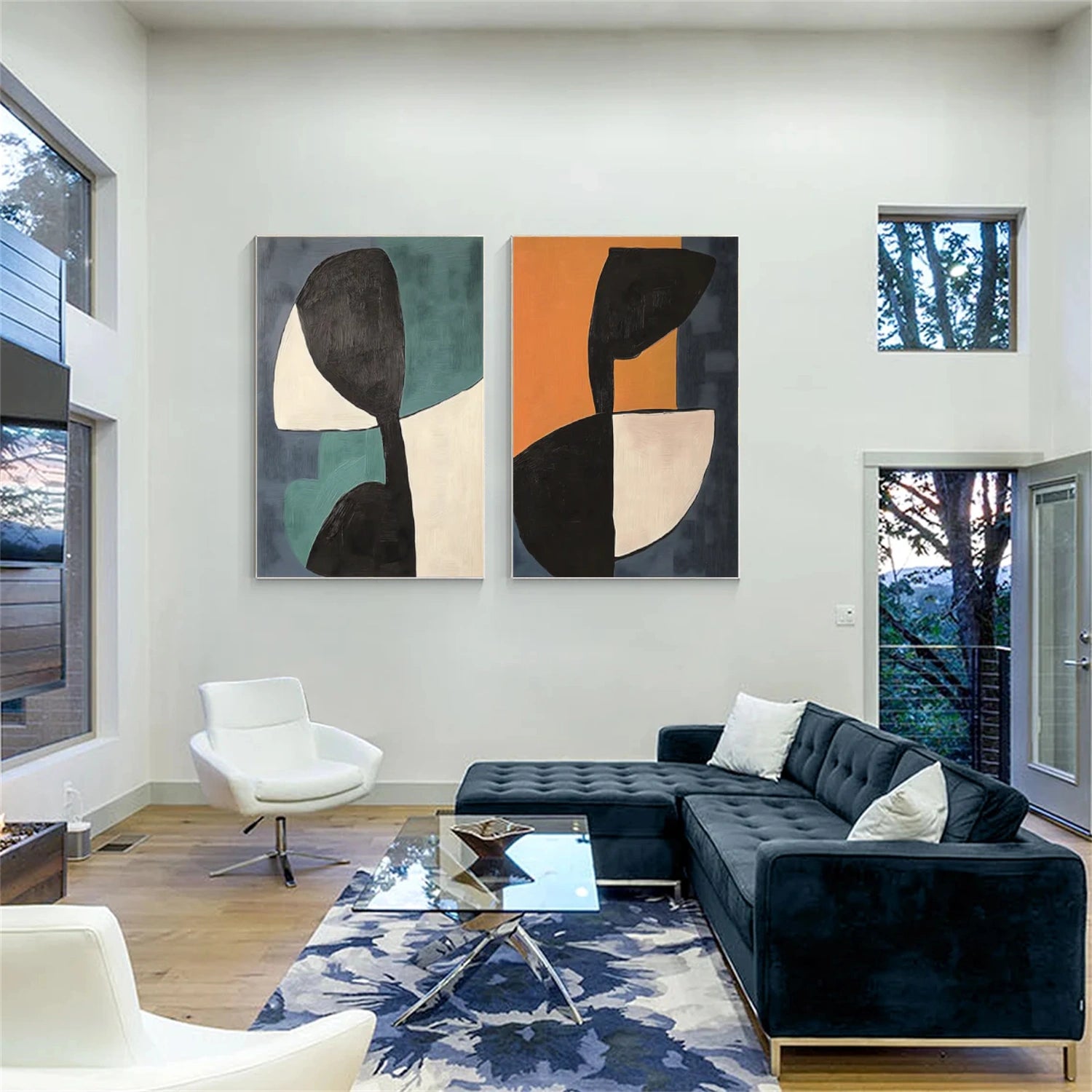 Abstract Canvas Art Set of 2 #WS731