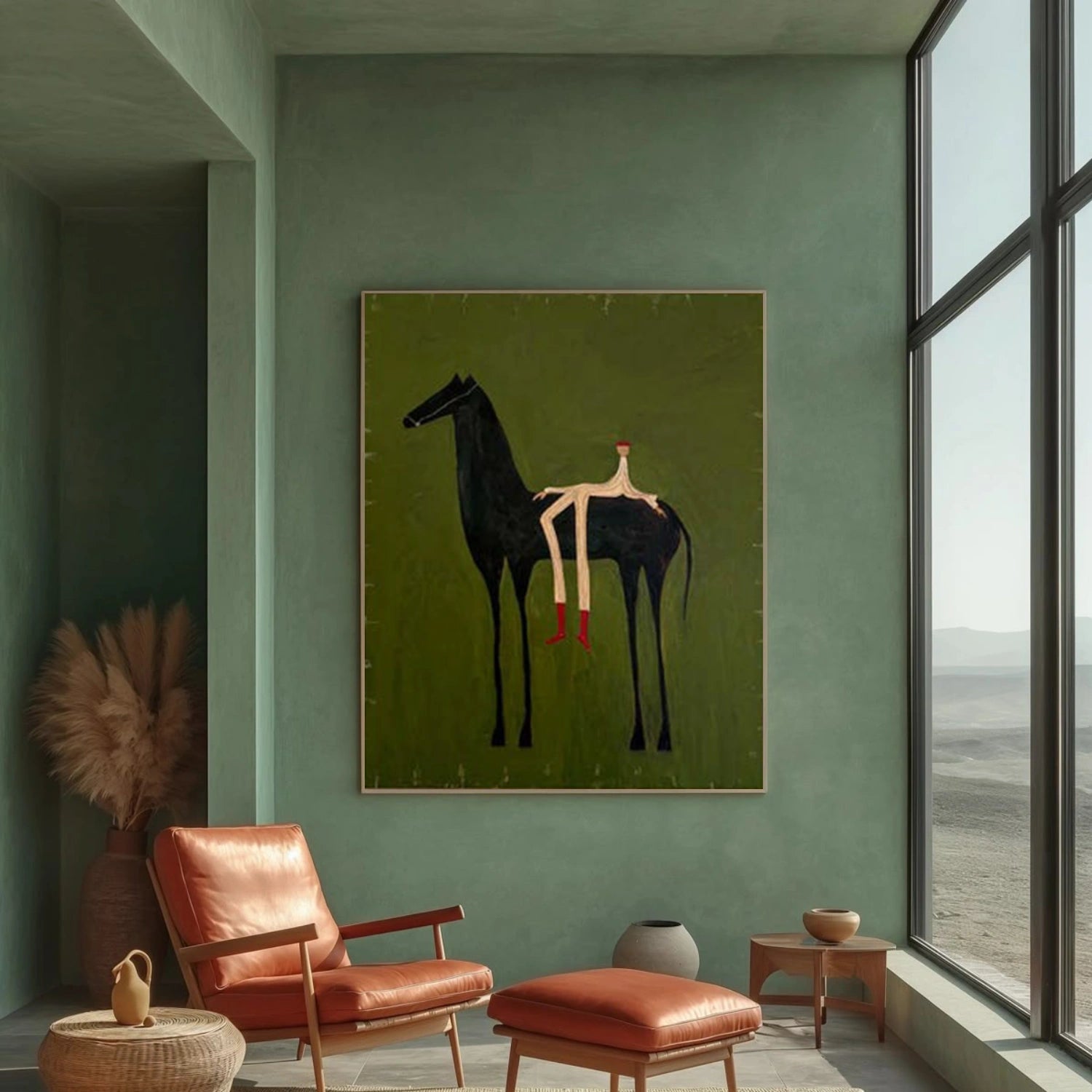 Abstract Animal Horse Wall Art #AL179