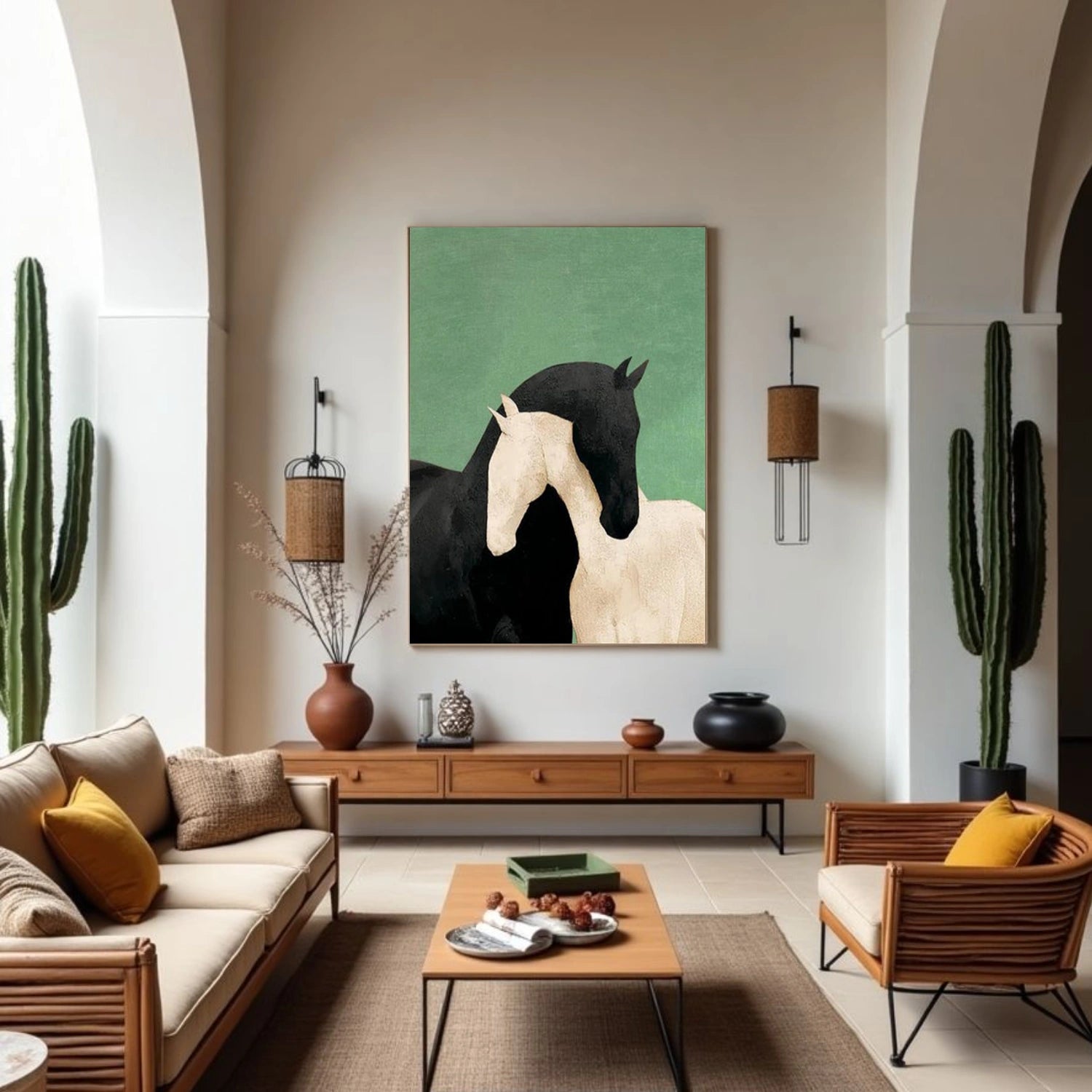 Abstract Animal Horse Wall Art #AL178