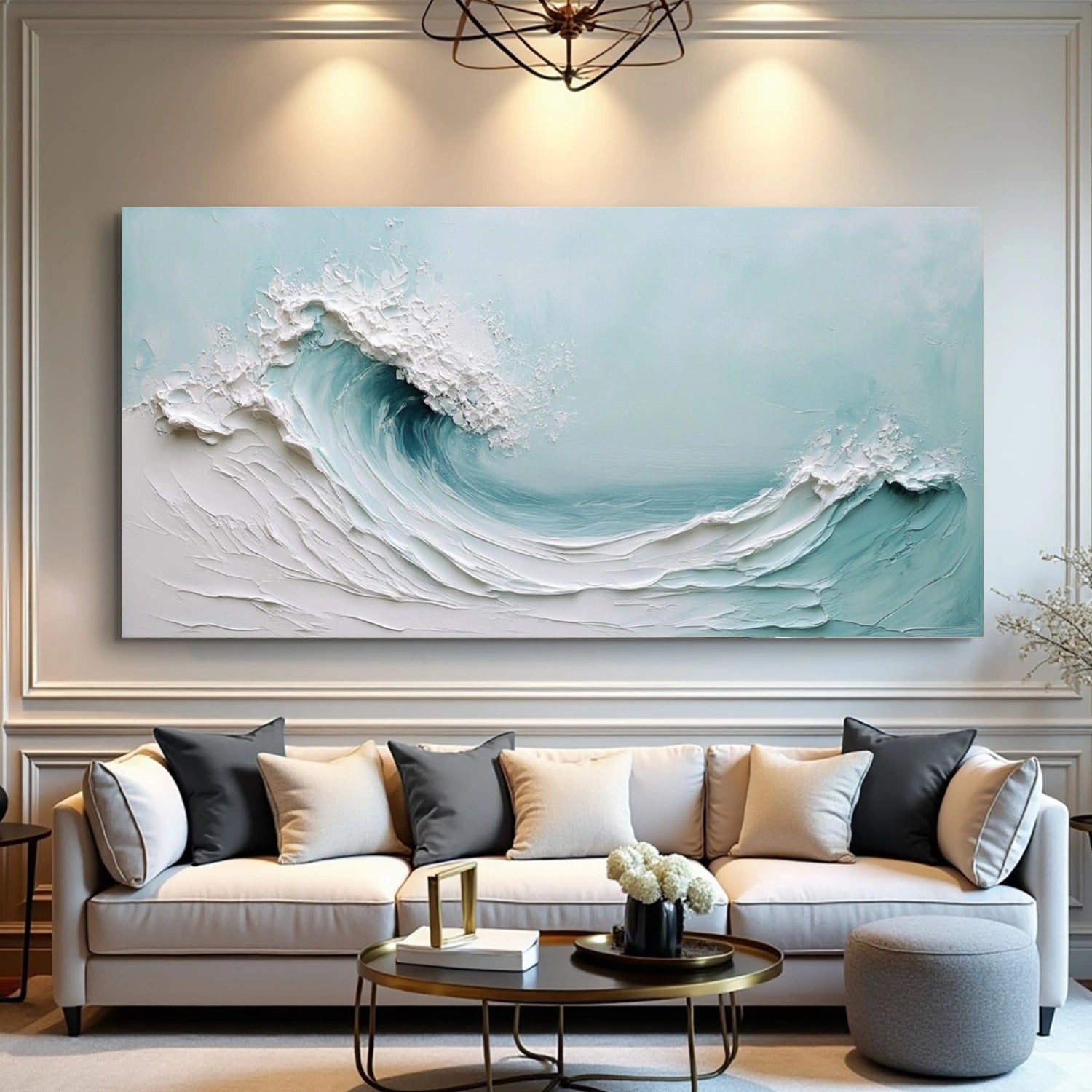 Sea & Sky Abstract Textured Wall Art #MS198