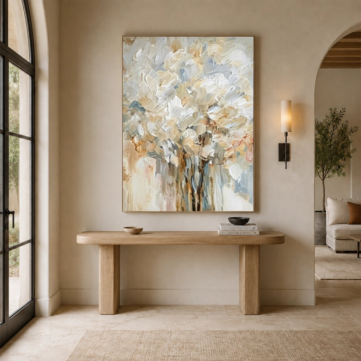 Flower & Tree Abstract Textured Wall Art #ML299