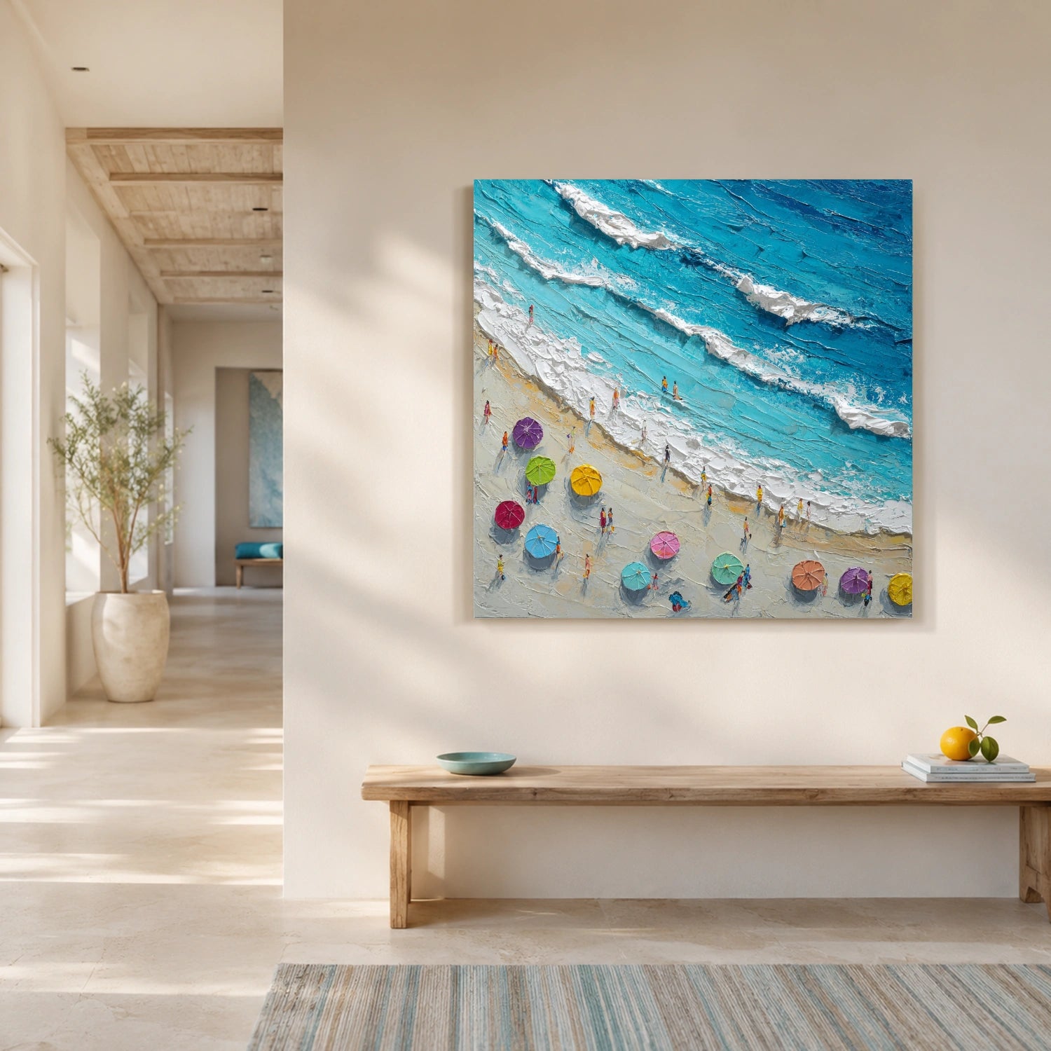 Sea & Sky Abstract Textured Wall Art #MS324