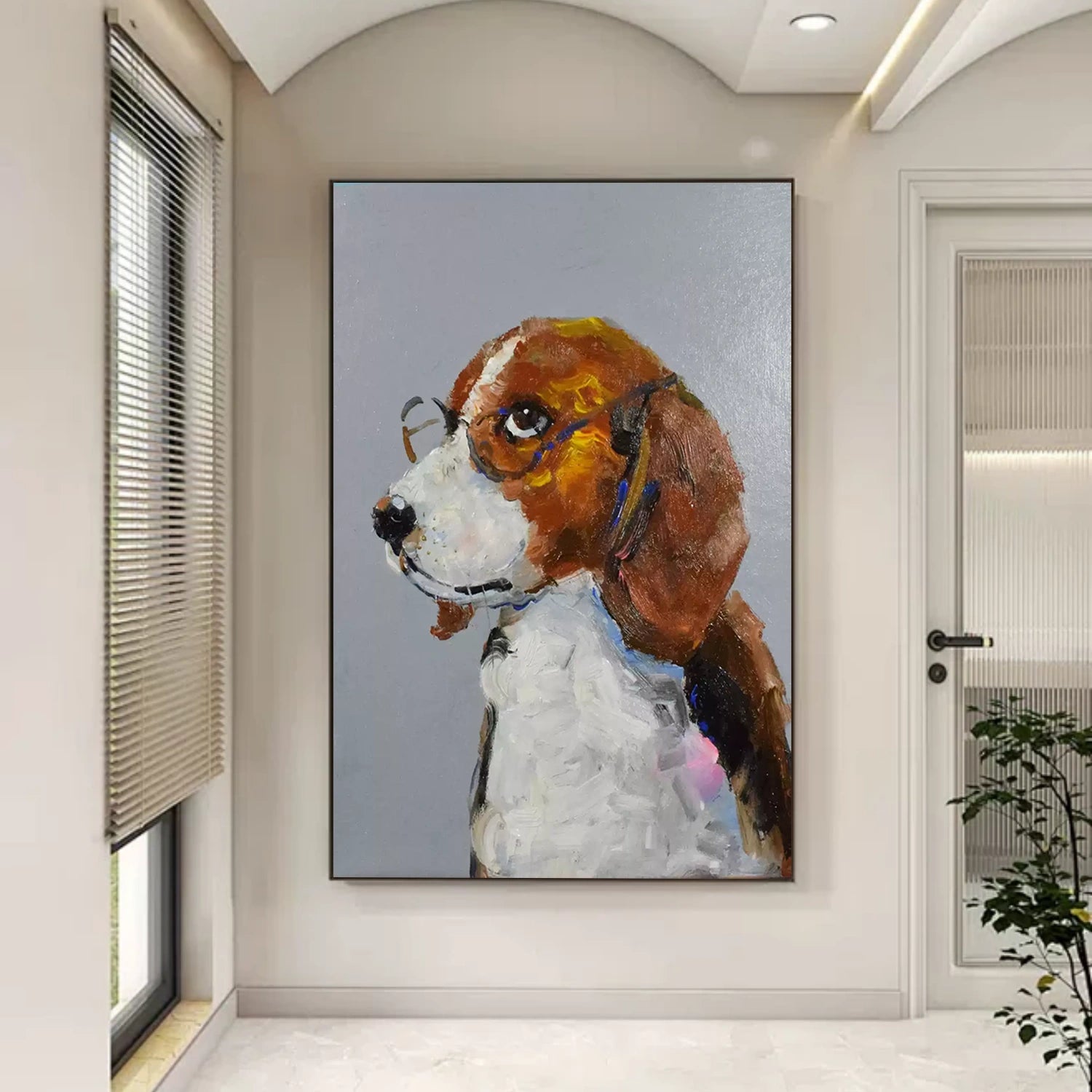 Abstract Animal Dog Wall Art #AL101