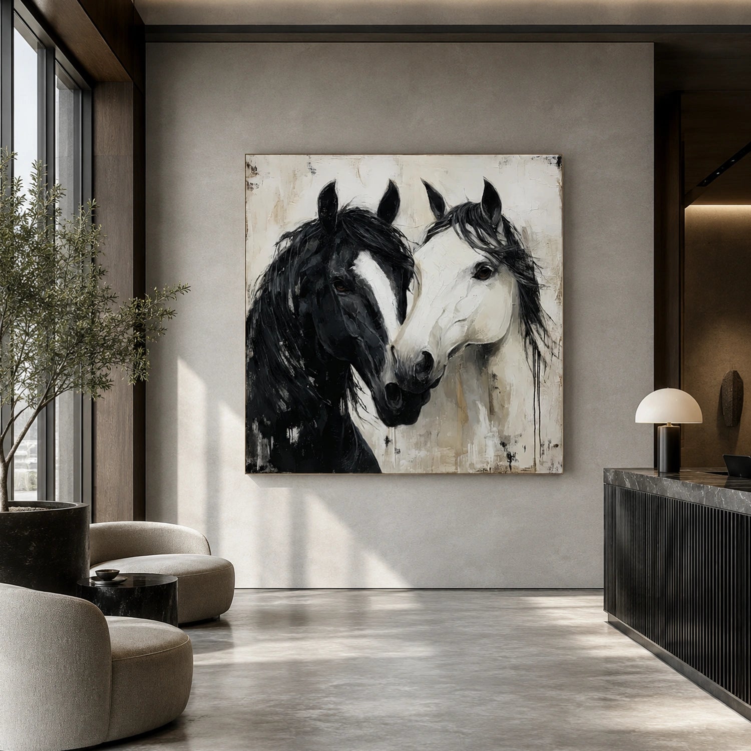 Abstract Animal Horse Wall Art #AL217