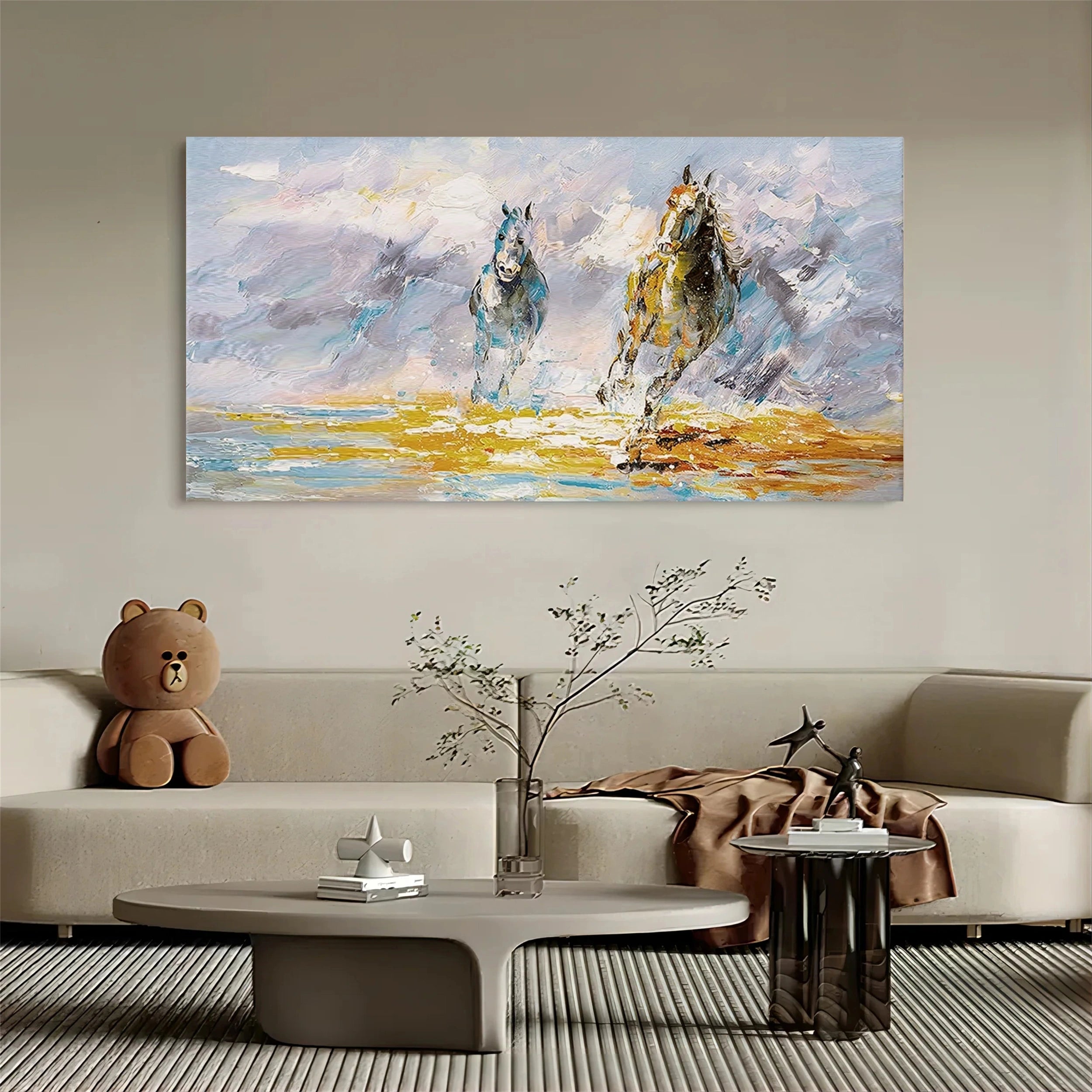 Colorful Horse Abstract Animal Wall Art #AL010