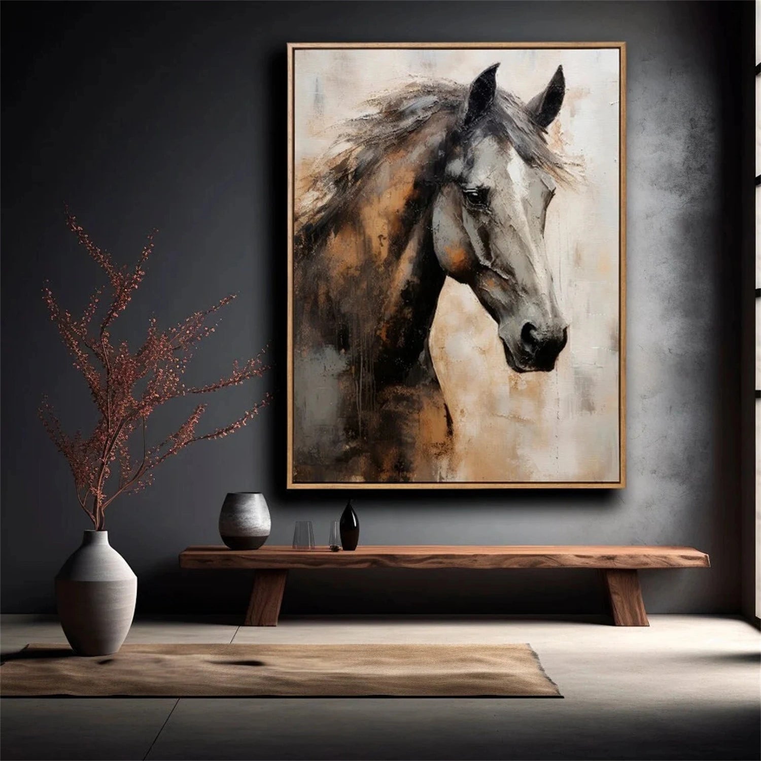 Colorful Horse Abstract Animal Wall Art #AL052