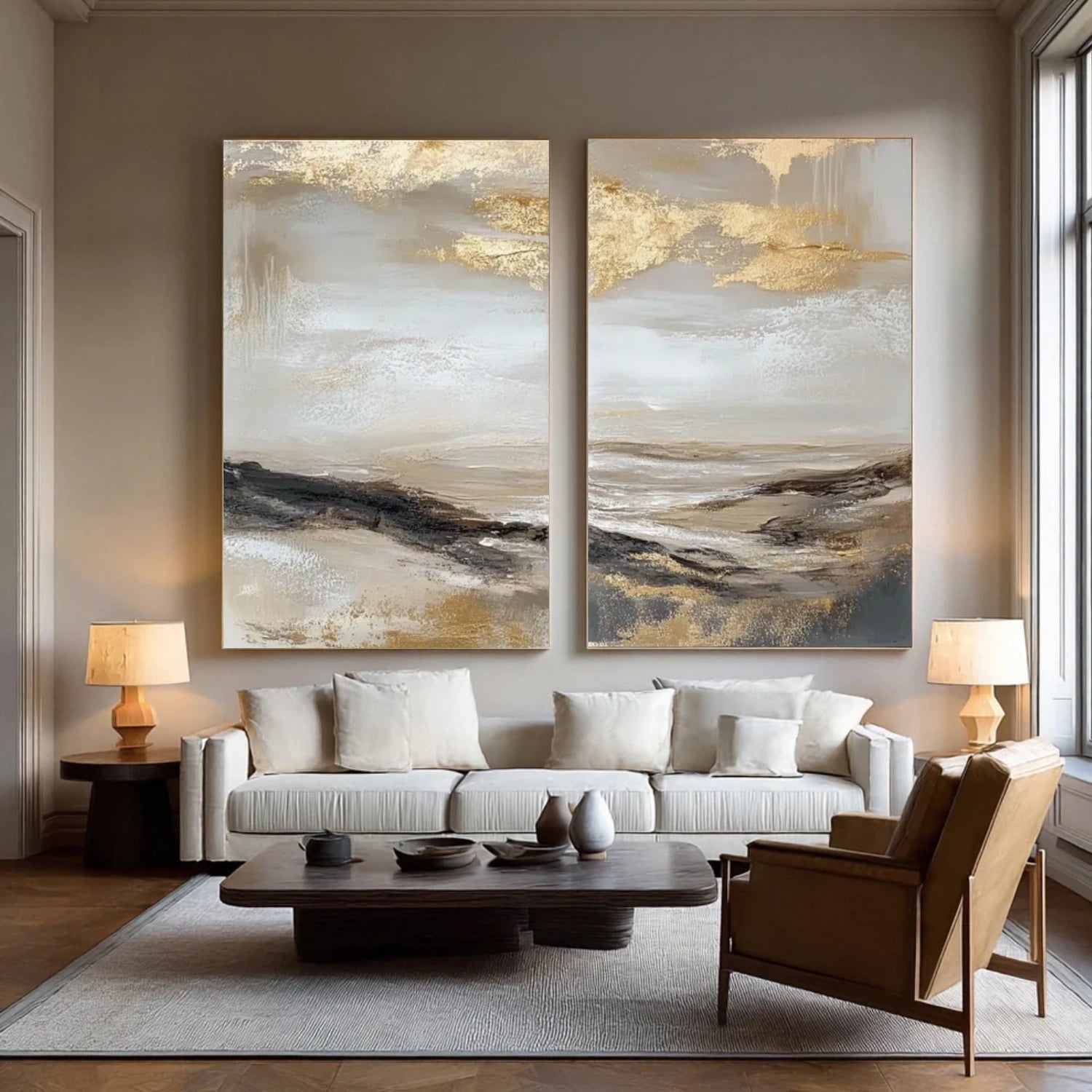 Abstract Canvas Art Set of 2 #WS859