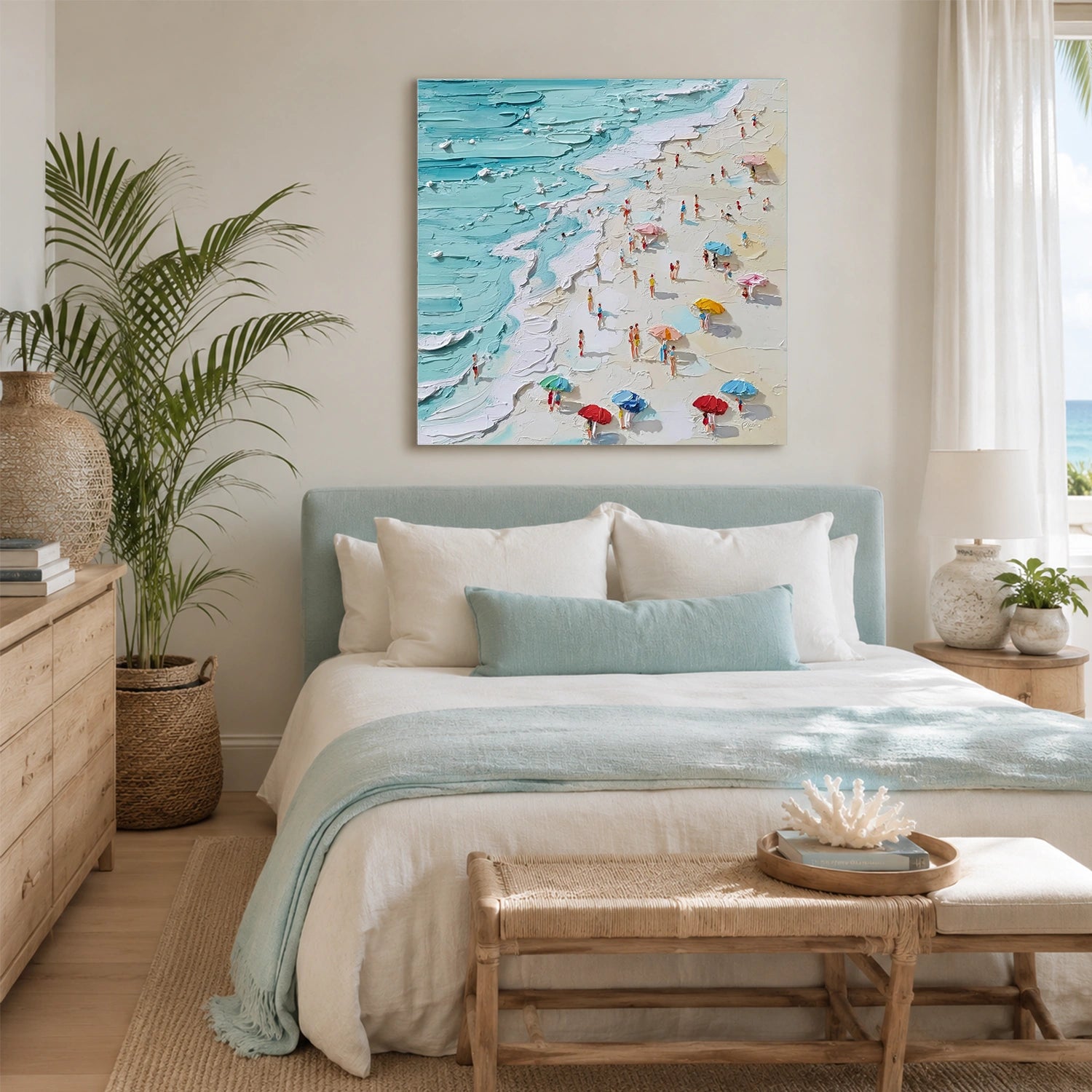 Sea & Sky Abstract Textured Wall Art #MS330