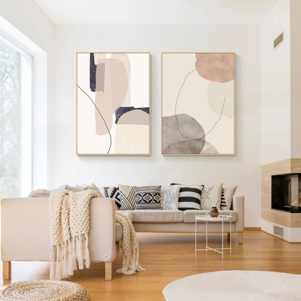 Textured Wabi Sabi Abstract Brown Wall Art, Brown Abstract Canvas ...