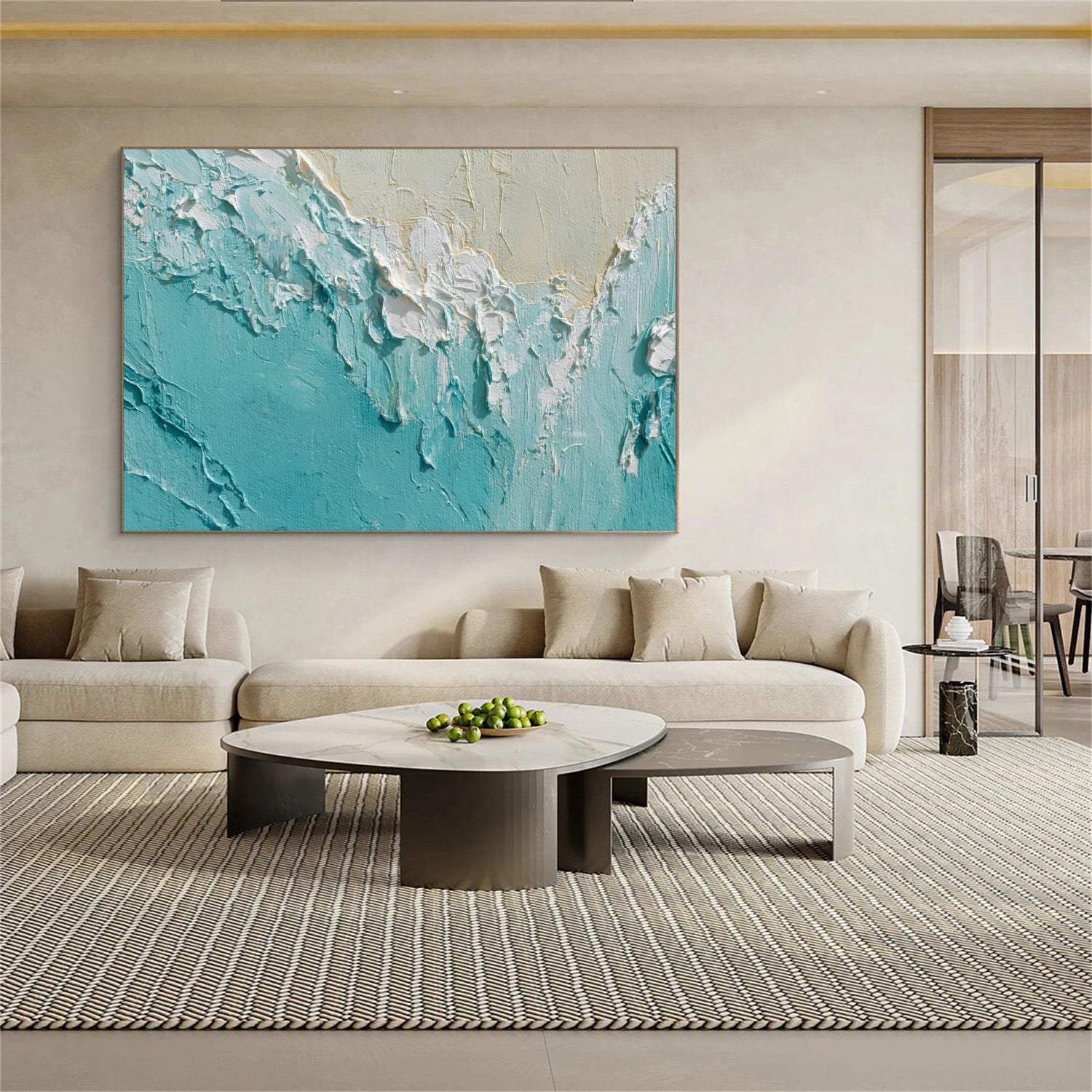 Sea & Sky Abstract Textured Wall Art #MS151