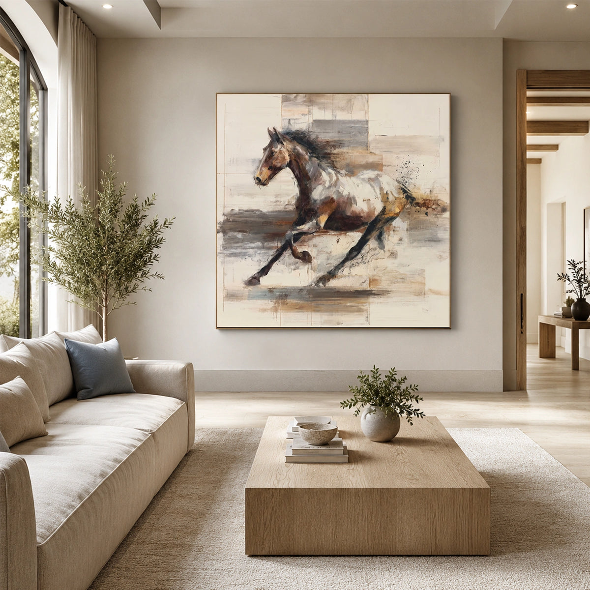 Abstract Animal Horse Wall Art #AL233