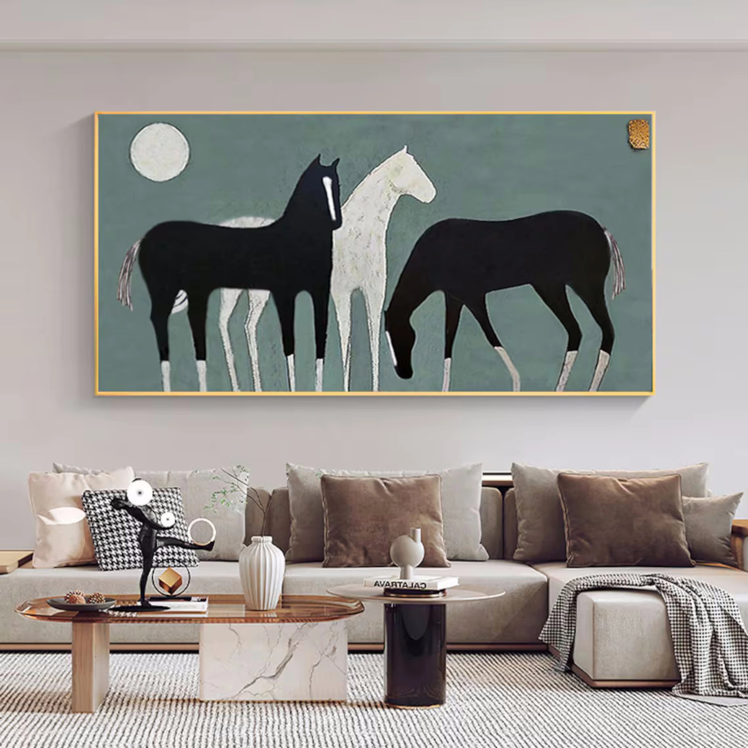 Colorful Horse Abstract Animal Wall Art #AL003