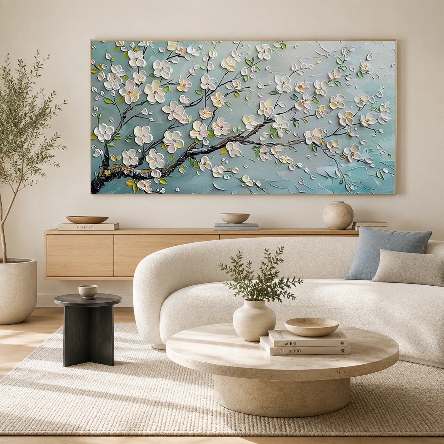 Flower & Tree Abstract Textured Wall Art #ML286