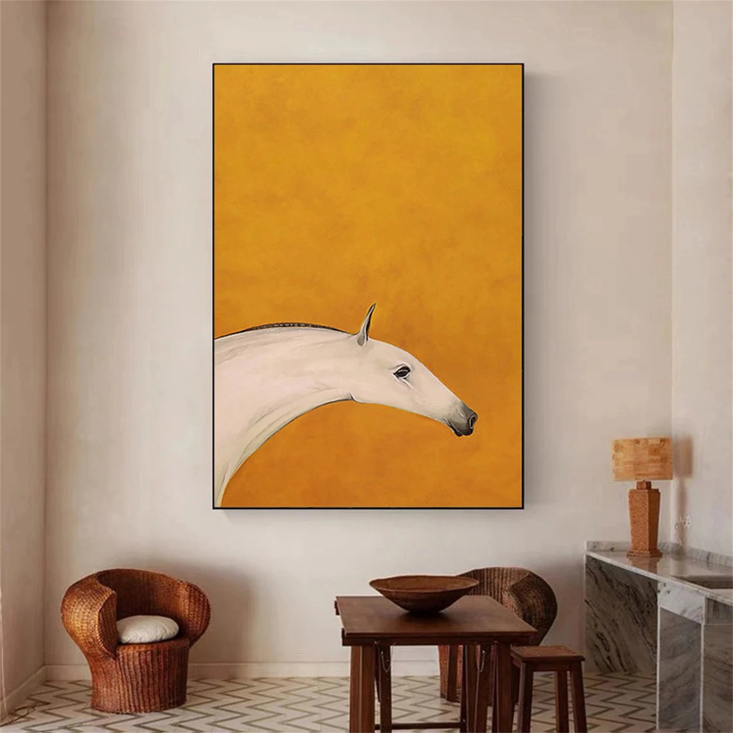 Colorful Horse Abstract Animal Wall Art #AL007