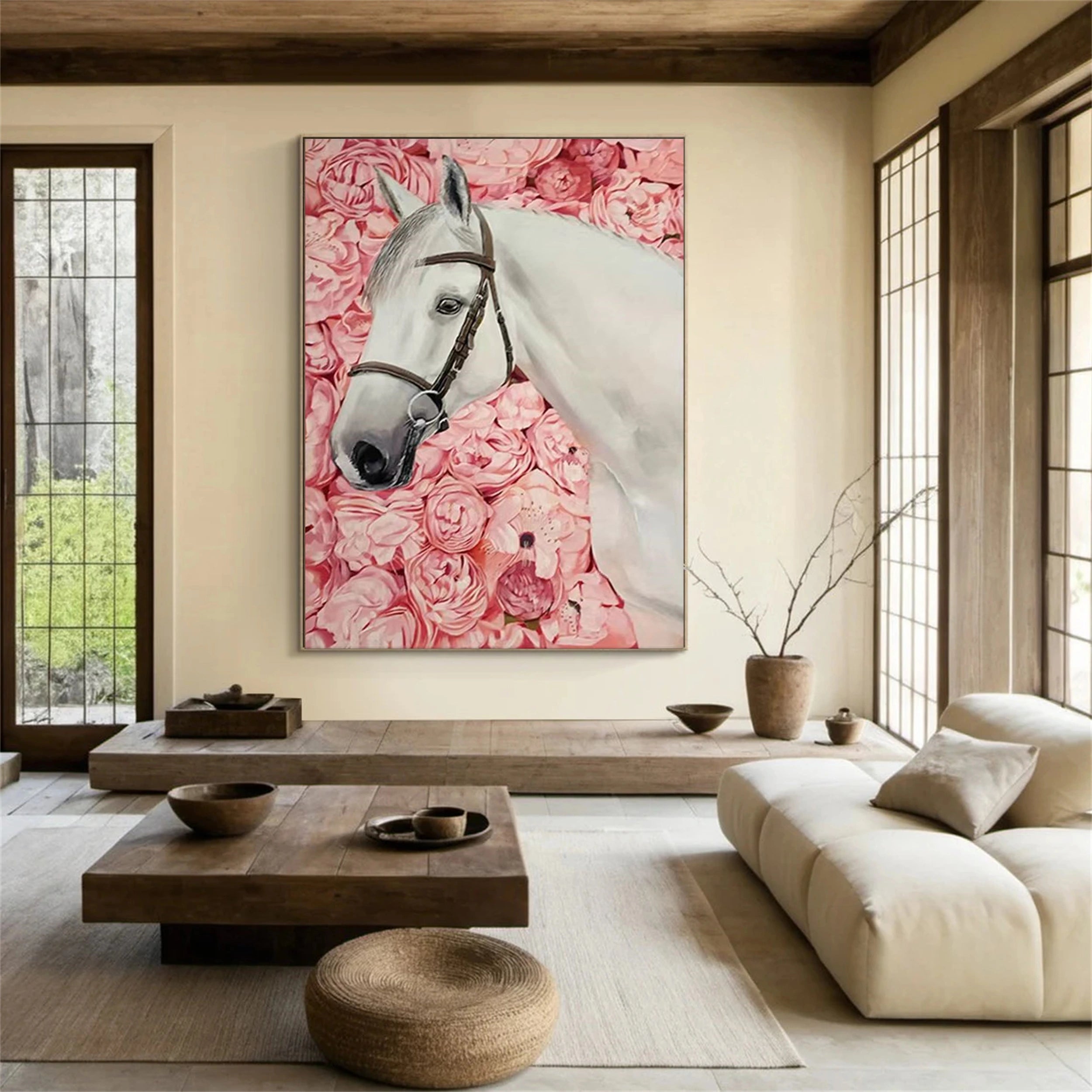 Colorful Horse Abstract Animal Wall Art #AL027