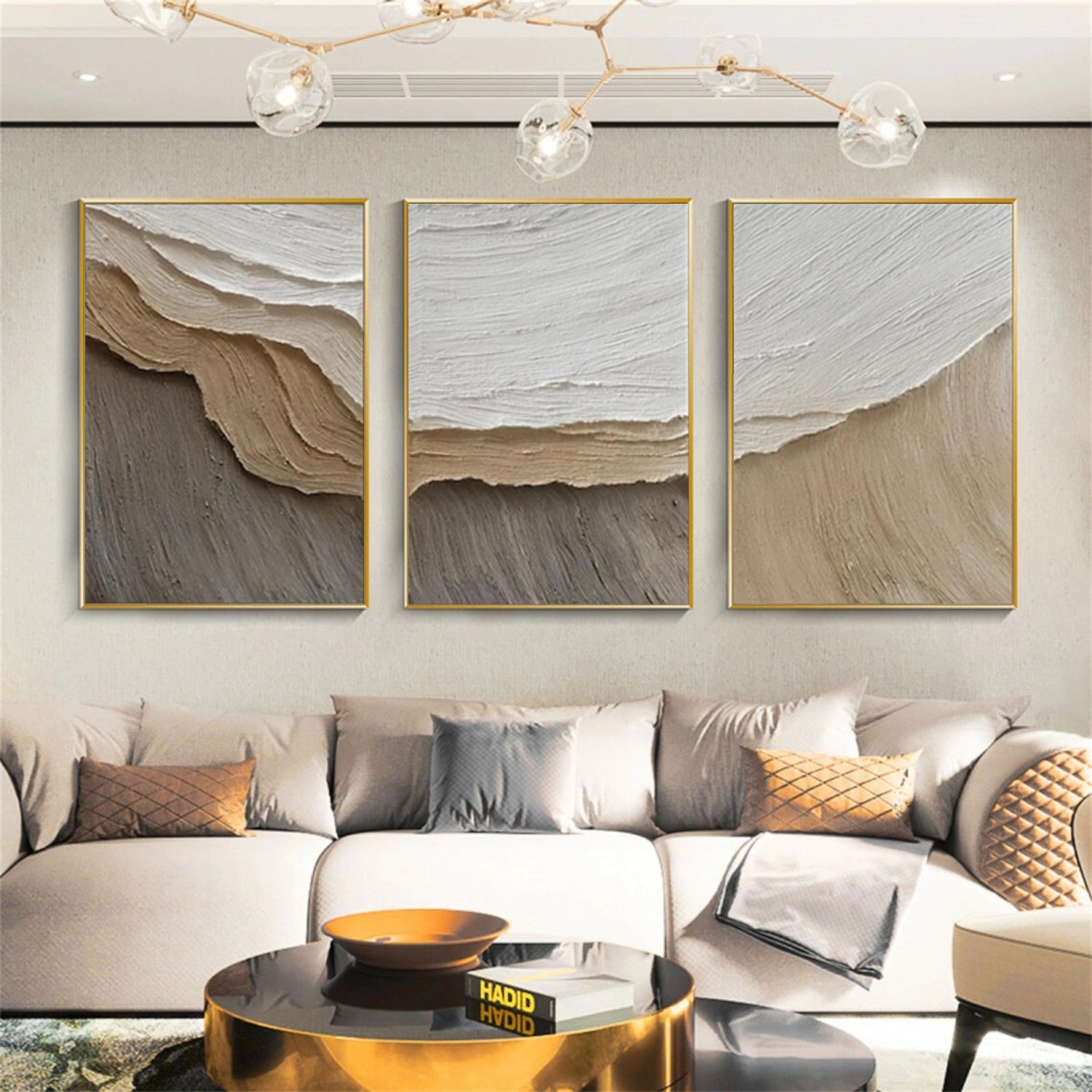 Minimalist Textured Canvas Art Set of 3 #MM383