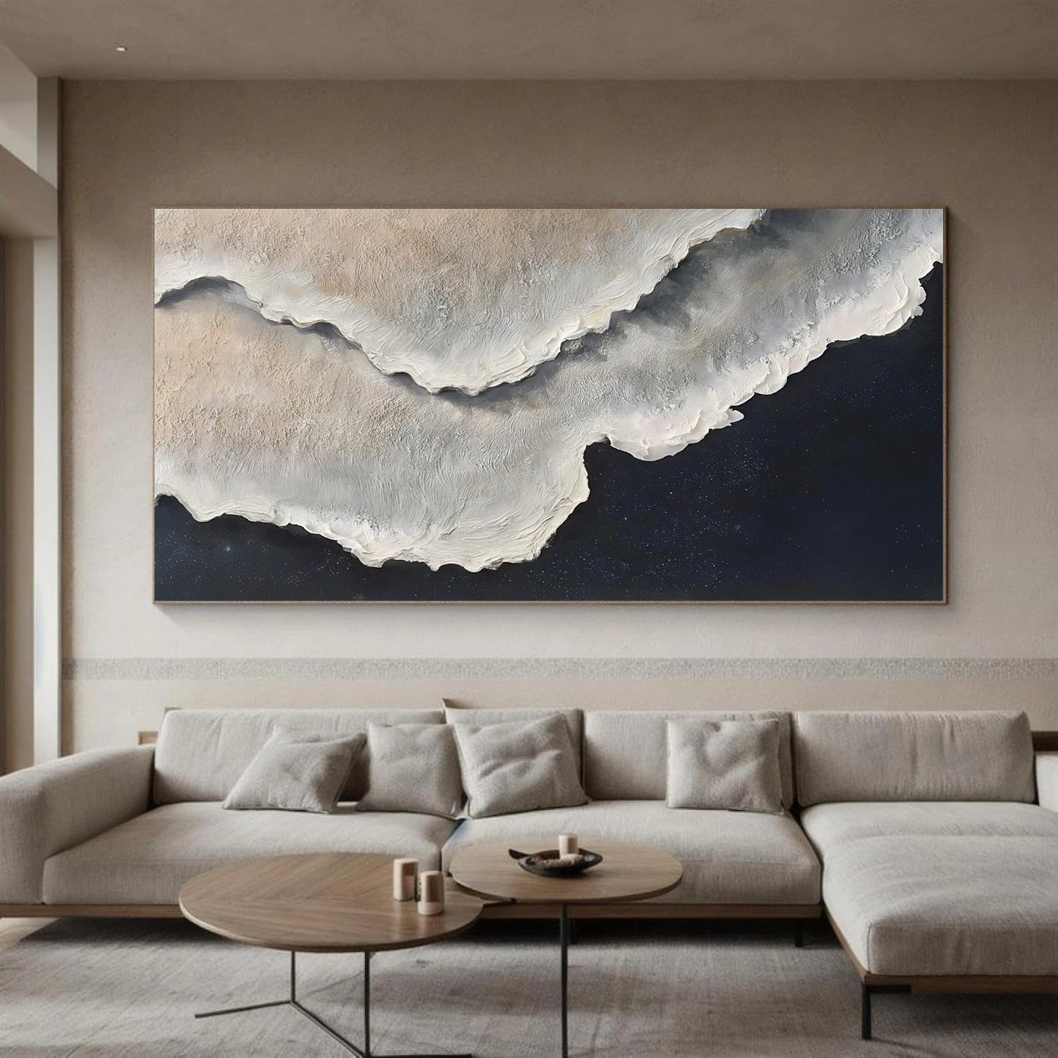 Sea & Sky Abstract Textured Wall Art #MS272