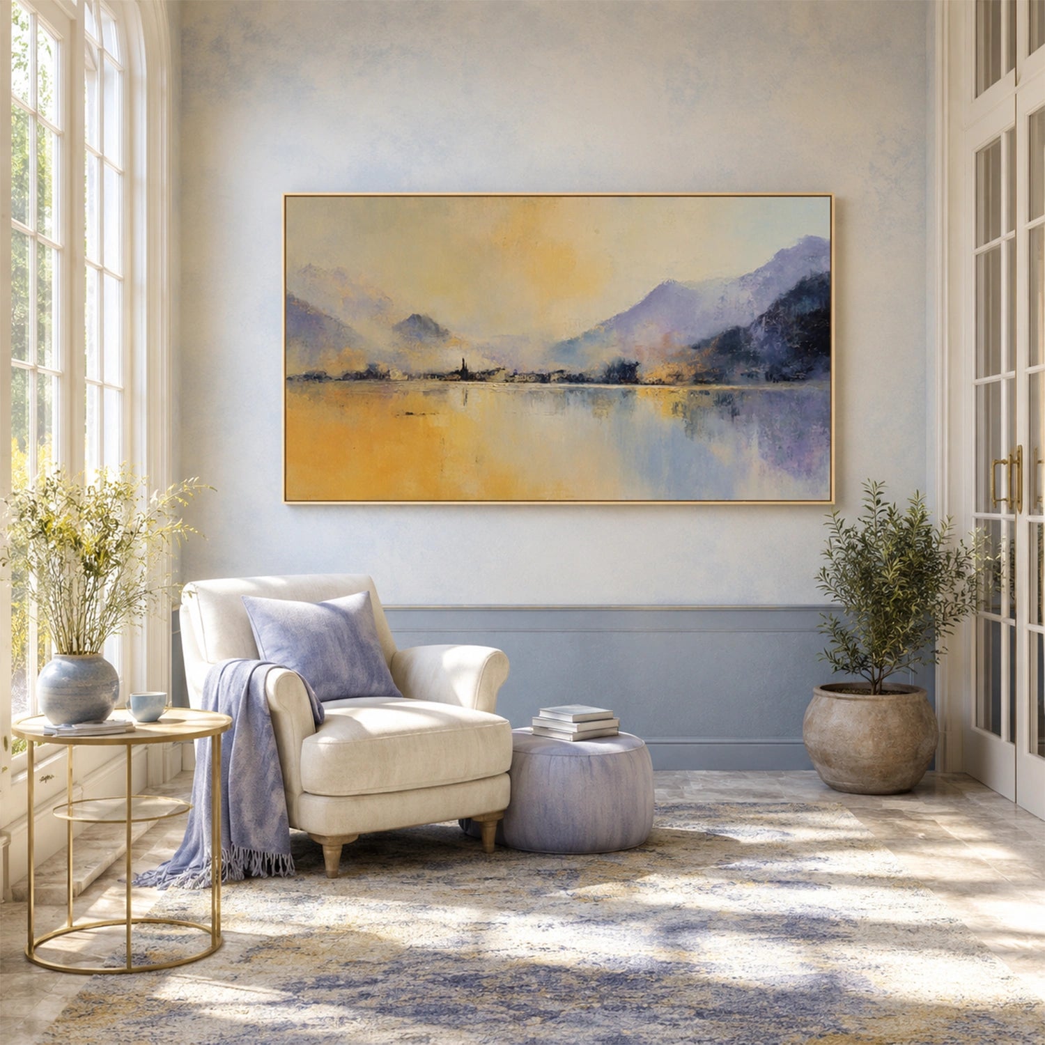 Abstract Mountain Canvas Art #MM406