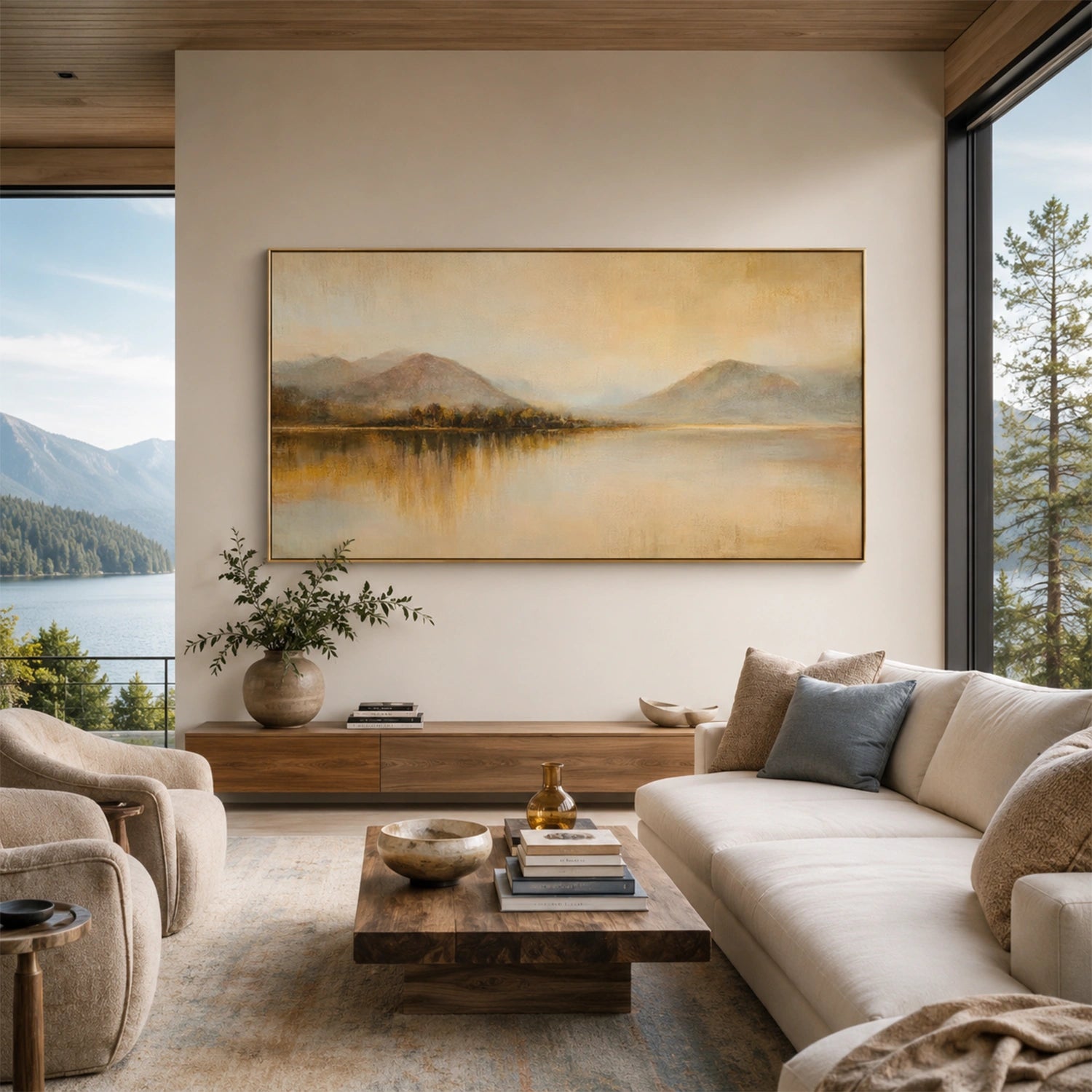 Abstract Mountain Canvas Art #MM410
