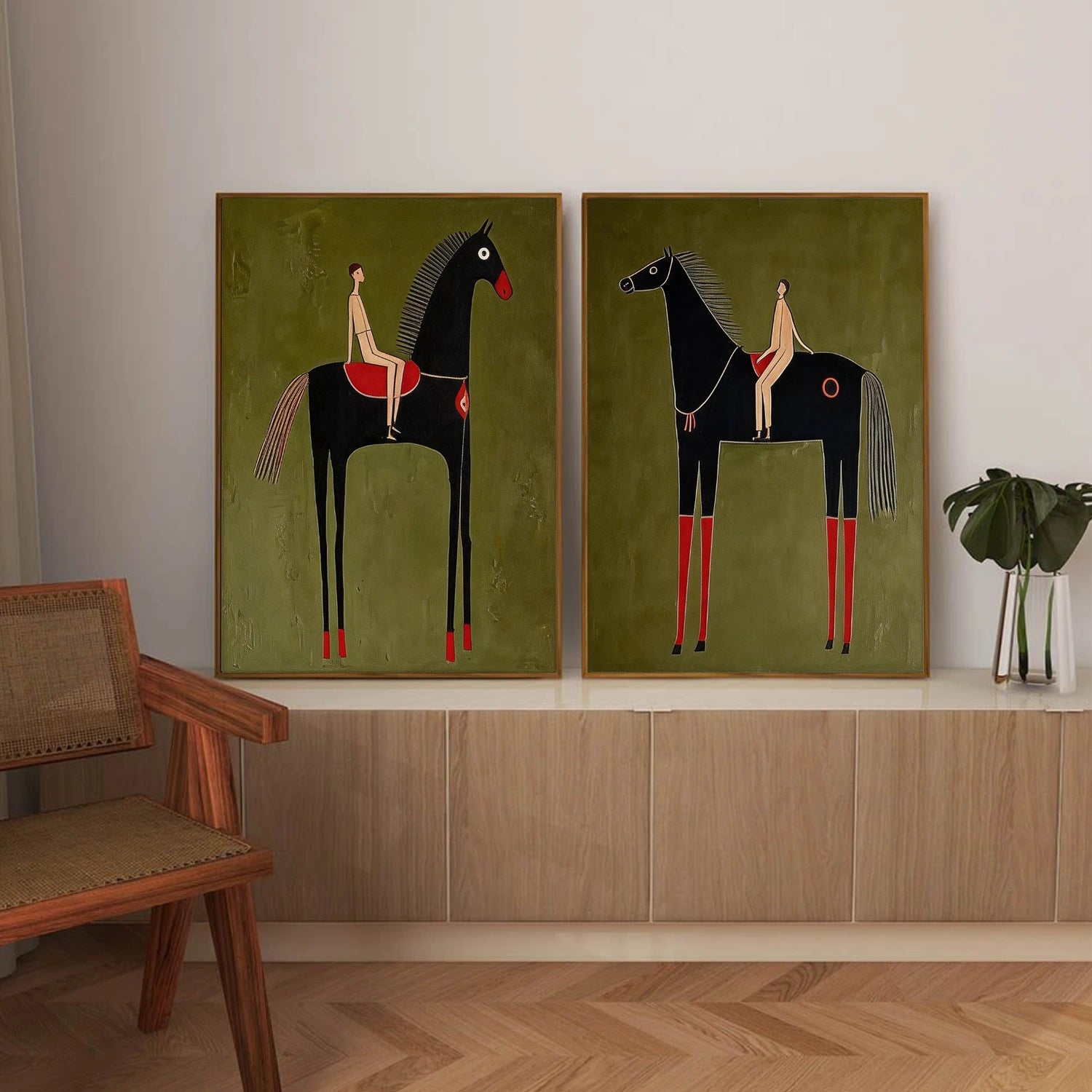Abstract Portrait Wall Art Set of 2 #AP115
