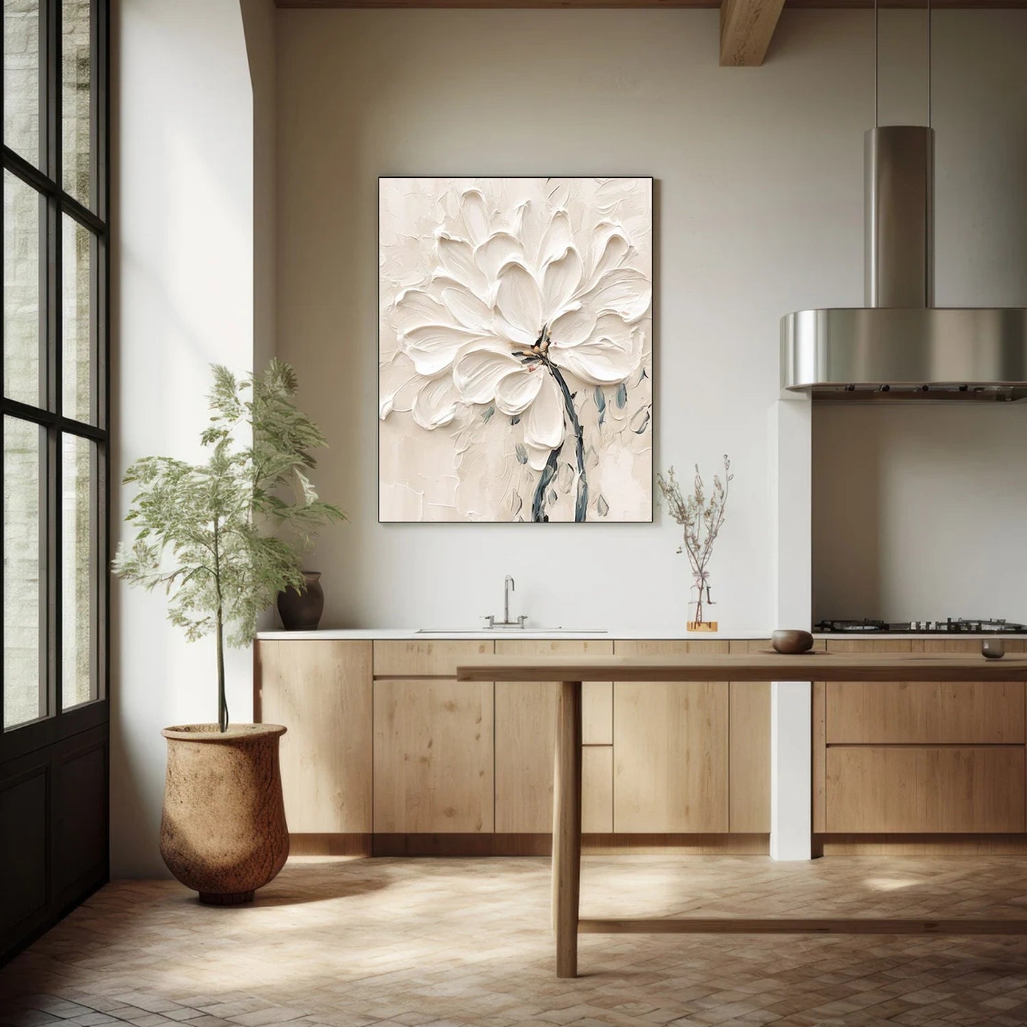 Flower & Tree Abstract Textured Wall Art #ML144