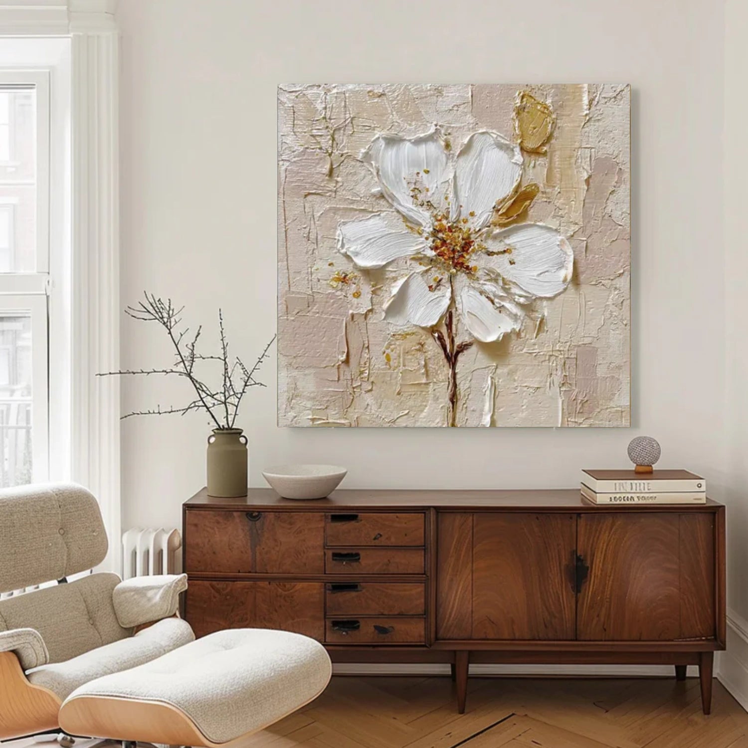 Flower & Tree Abstract Textured Wall Art #ML167