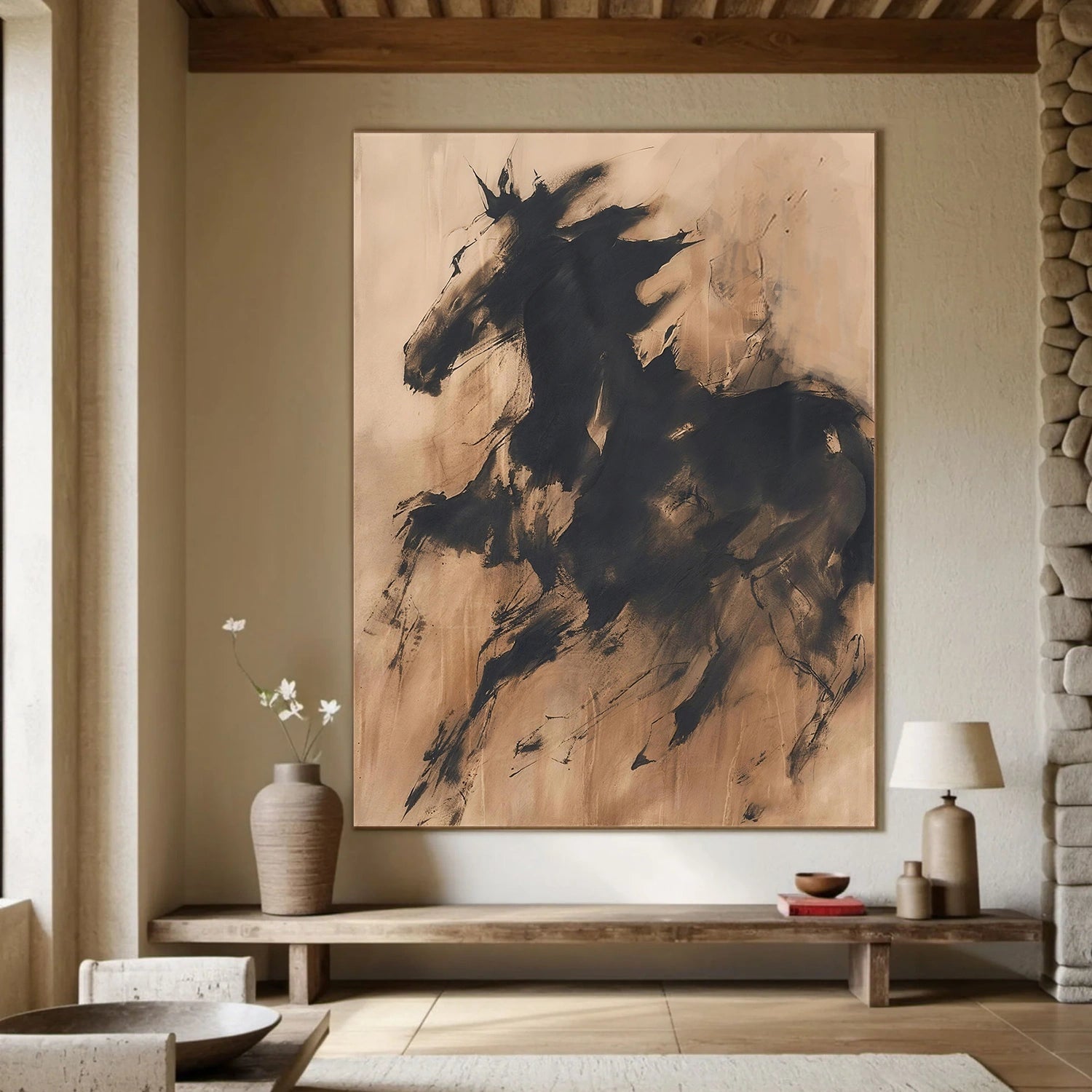 Abstract Animal Horse Wall Art #AL171