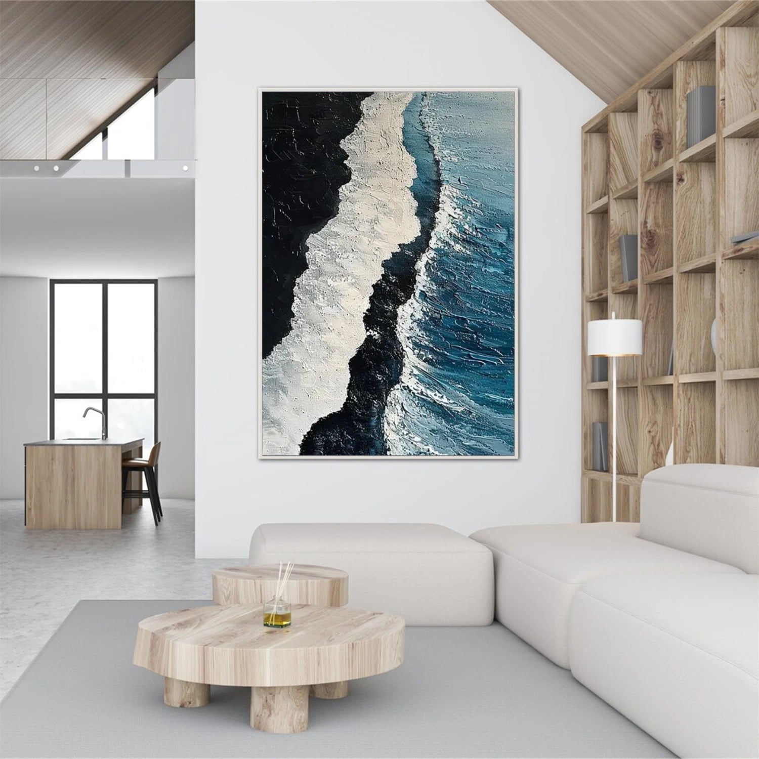 Sea & Sky Abstract Textured Wall Art #MS173