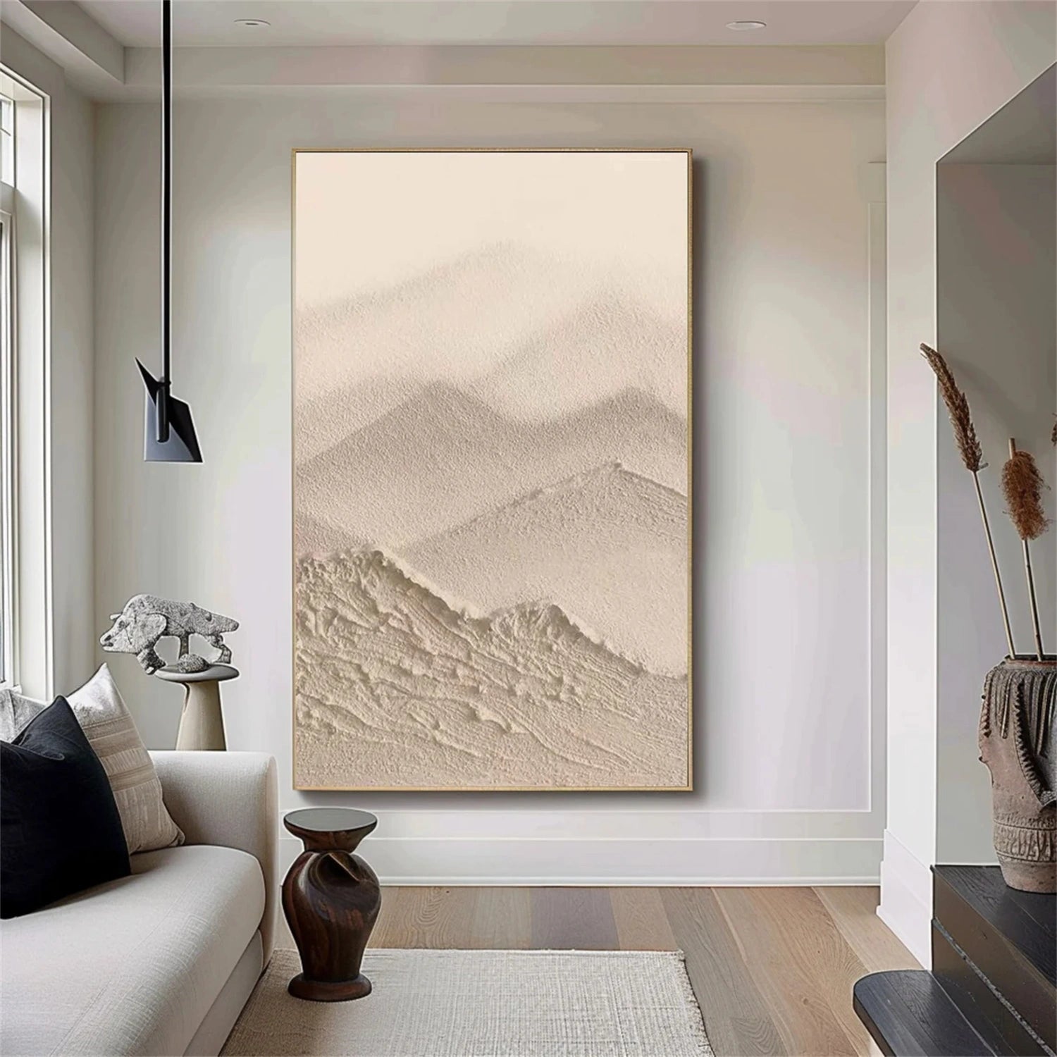 Minimalist Brown & Beige Art  #MB013