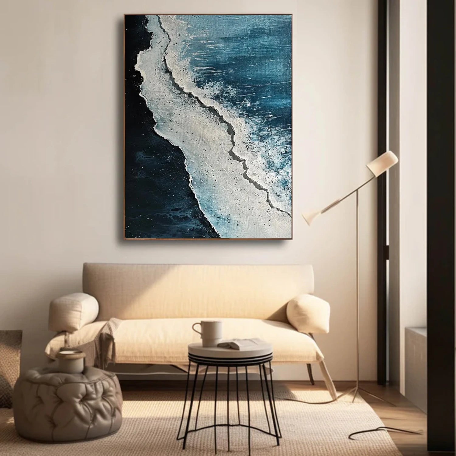 Sea & Sky Abstract Textured Wall Art #MS172