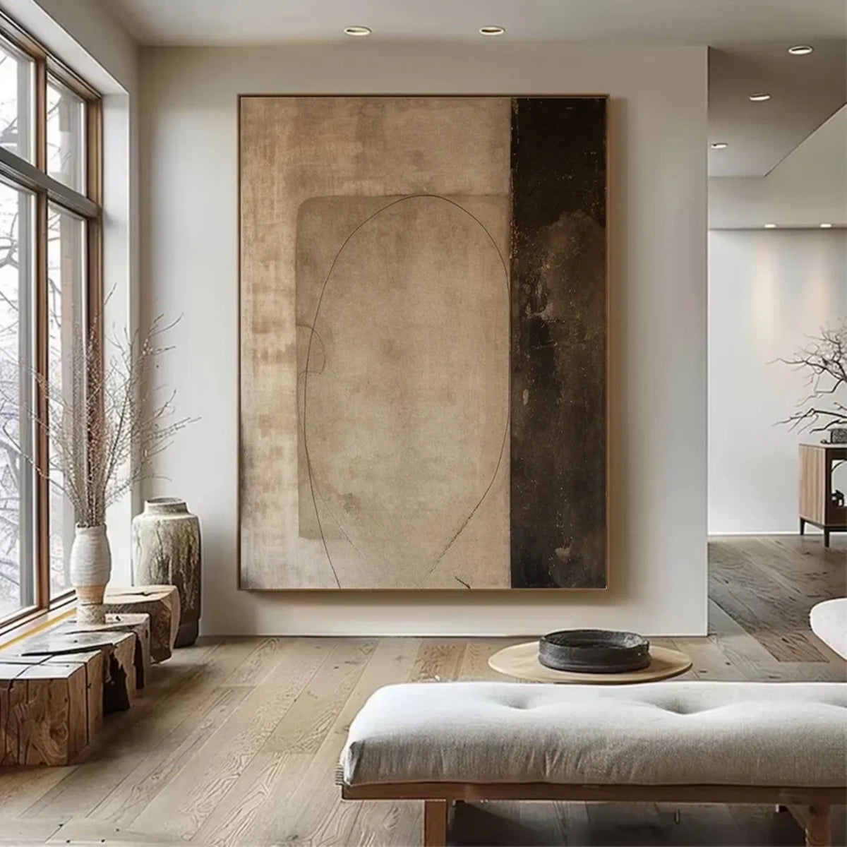 Wabi Sabi Wall Art Original Abstract Painting Large Room Decor #WS441