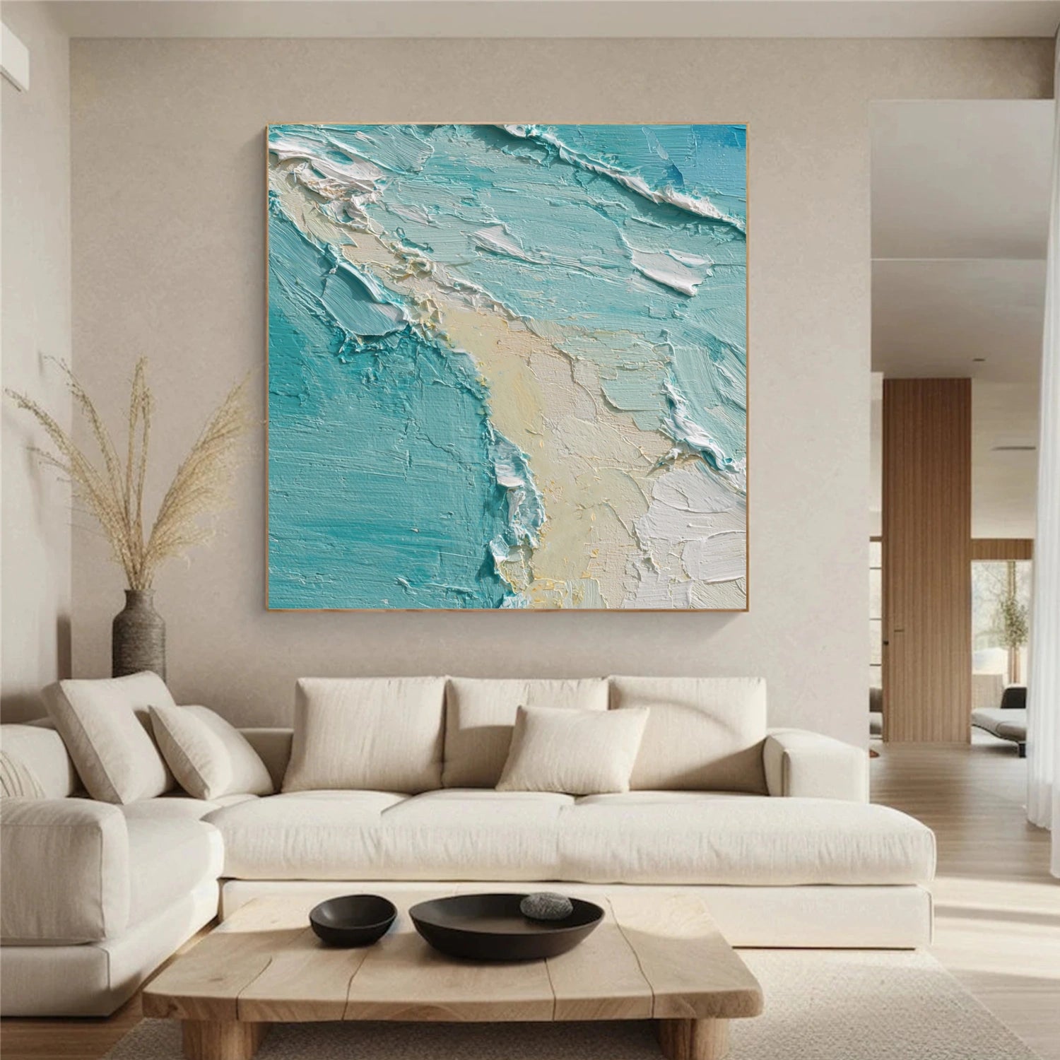 Sea & Sky Abstract Textured Wall Art #MS157