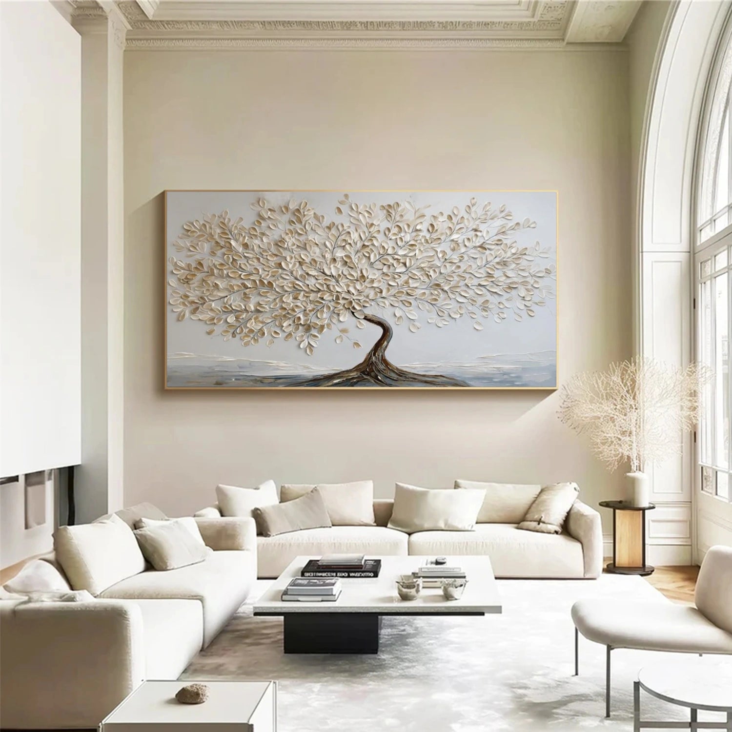 Flower & Tree Abstract Textured Wall Art #ML147