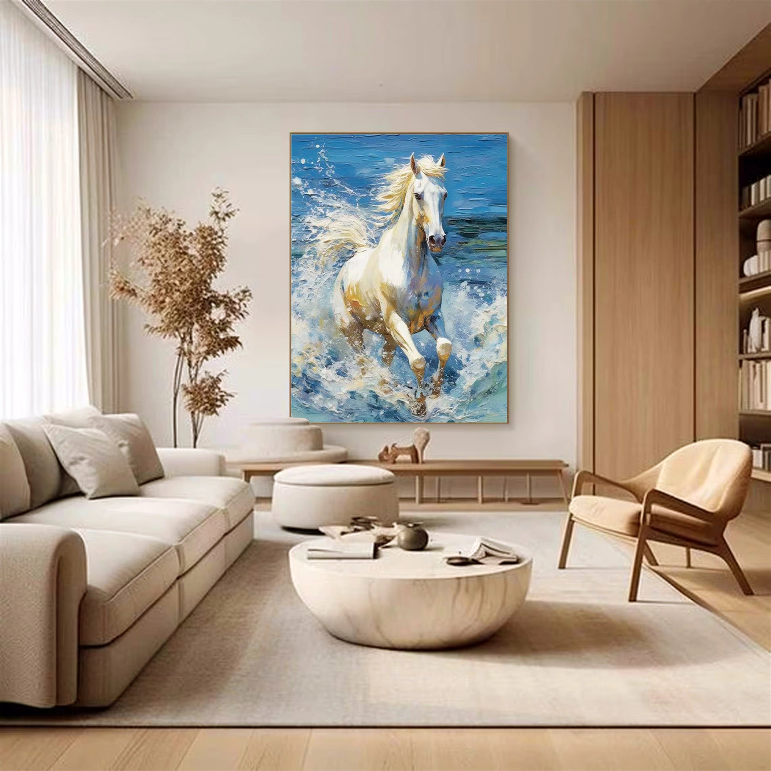 Colorful Horse Abstract Animal Wall Art #AL030