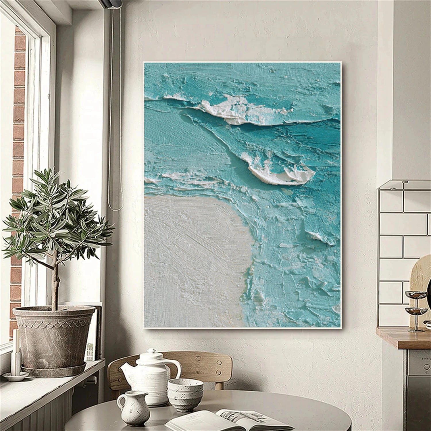Sea & Sky Abstract Textured Wall Art #MS148