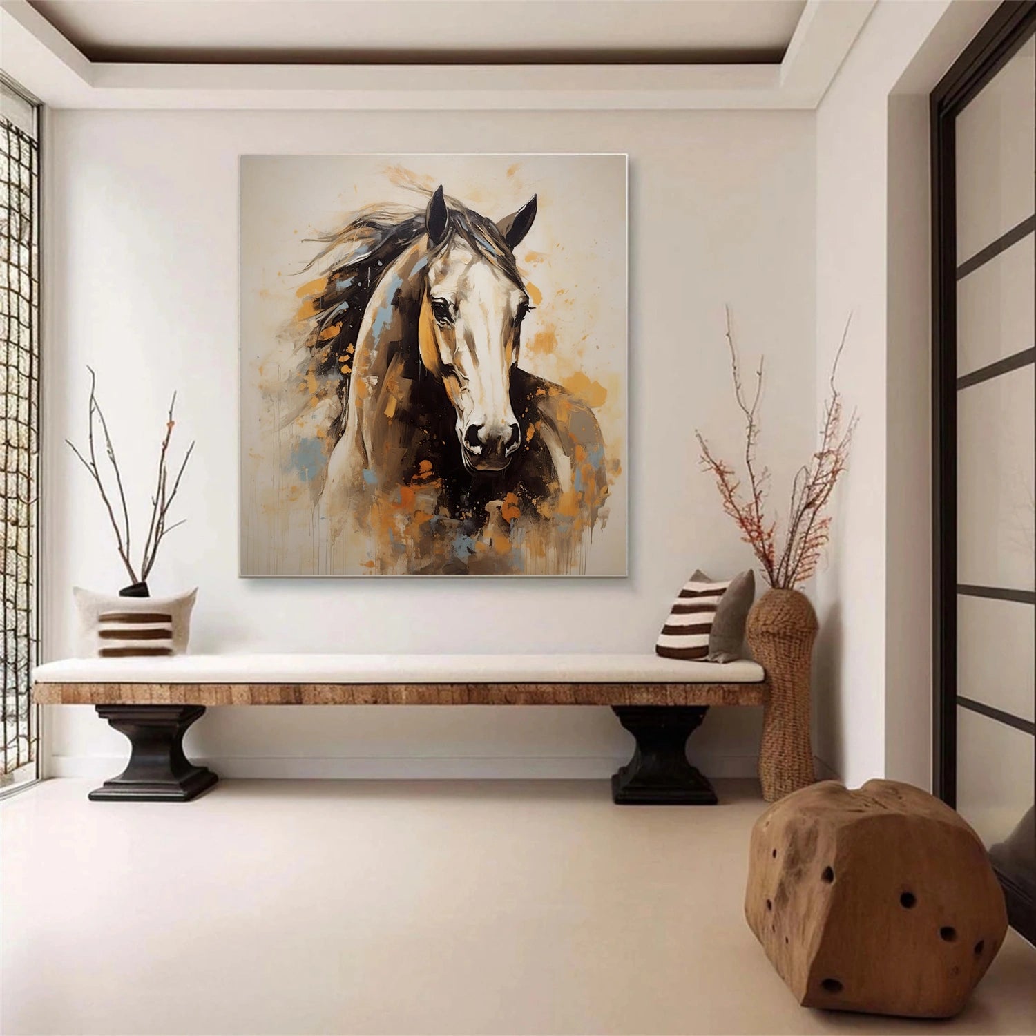 Abstract Animal Horse Wall Art #AL105