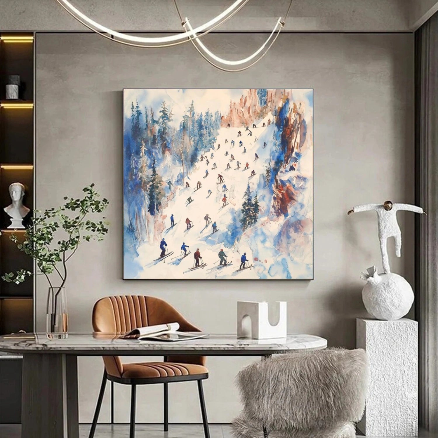 Skiing Sport Wall Art #SA037