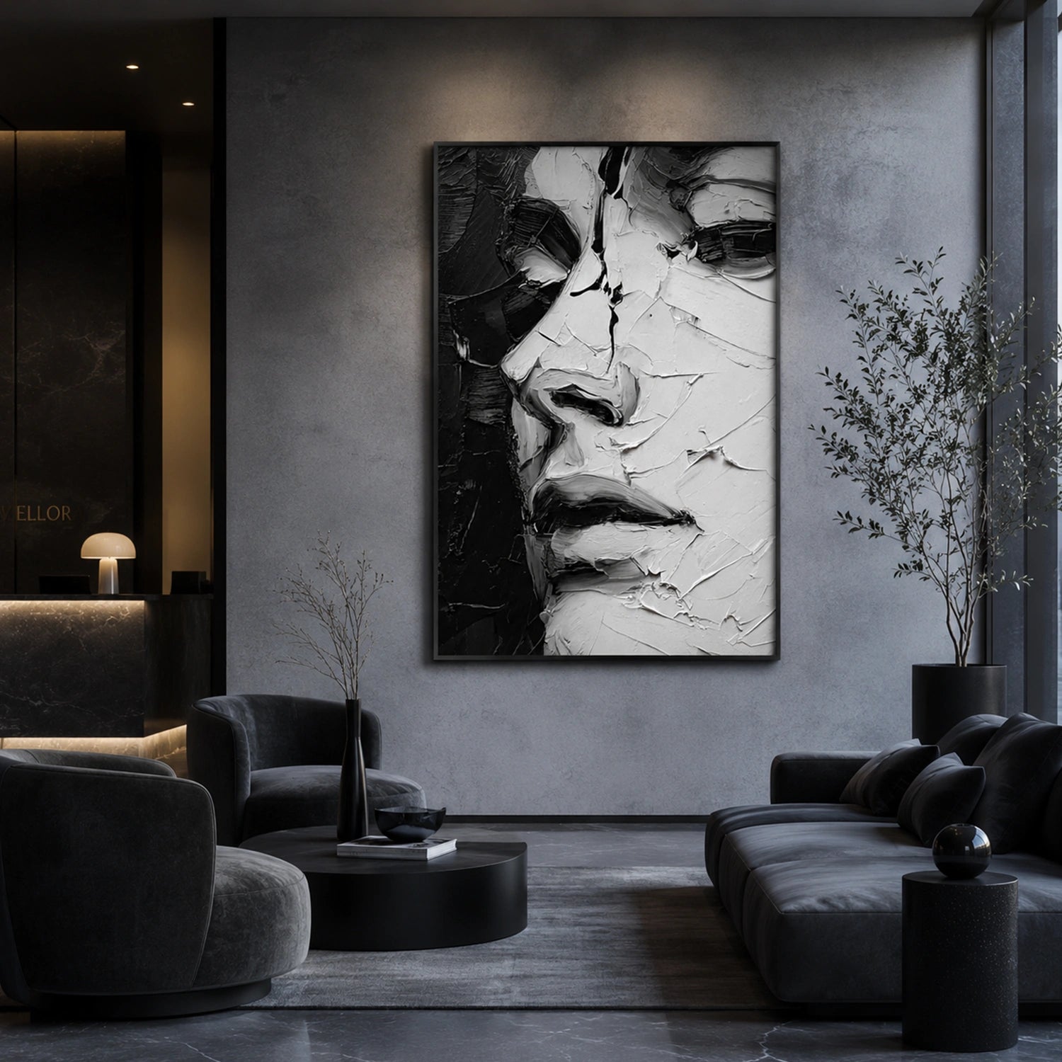Abstract Portrait Textured Wall Art #AP138